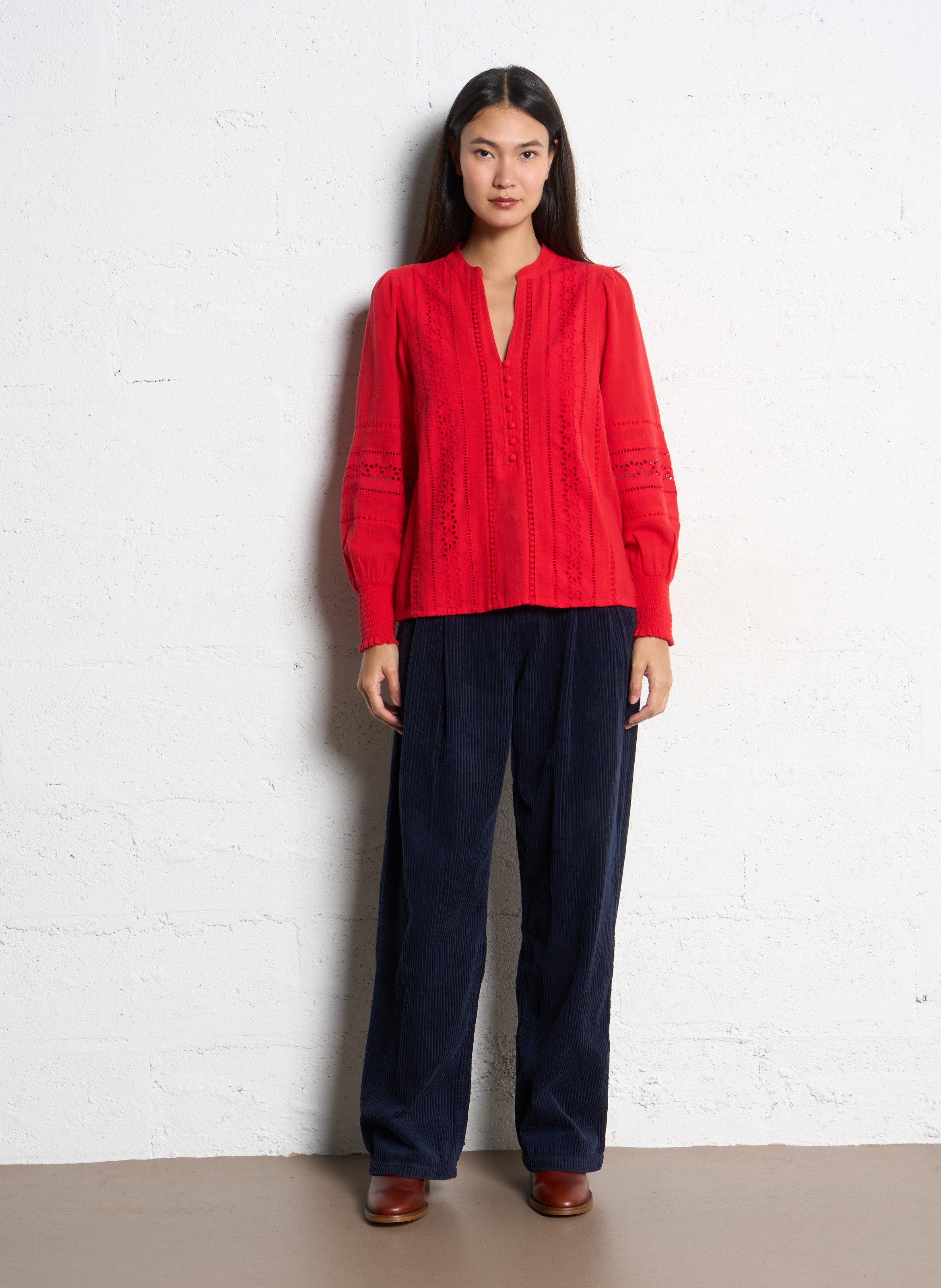 Bottines à enfiler en cuir lisse MAISON 123 Marron