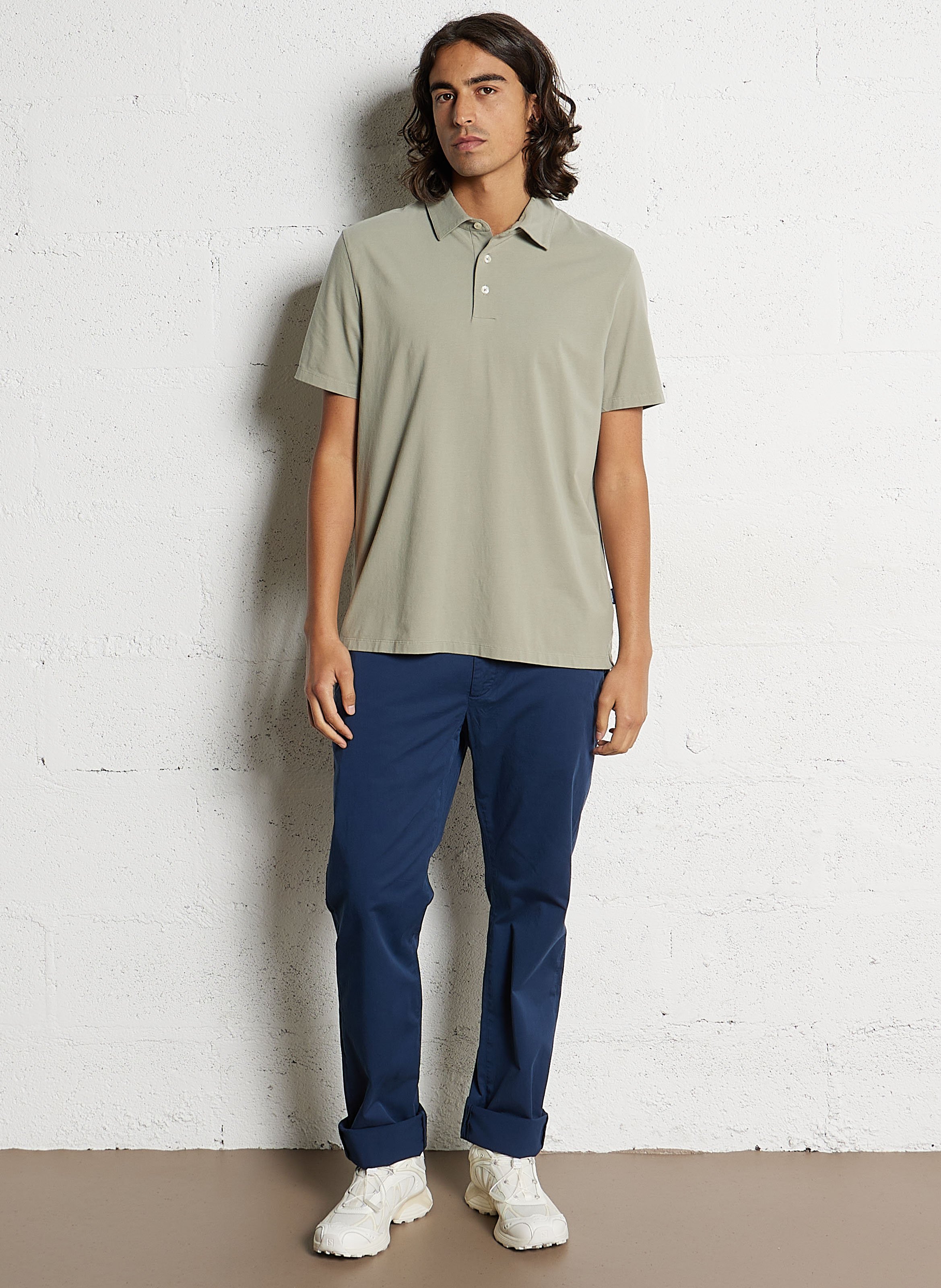 Rechte stretch polo FACONNABLE Groen