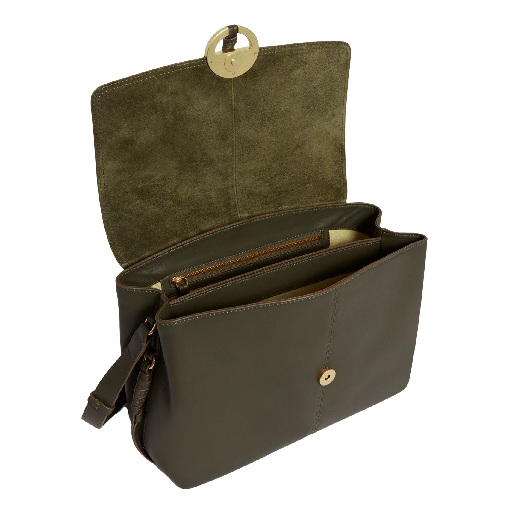 Soft leather shoulder bag VANESSA BRUNO Green