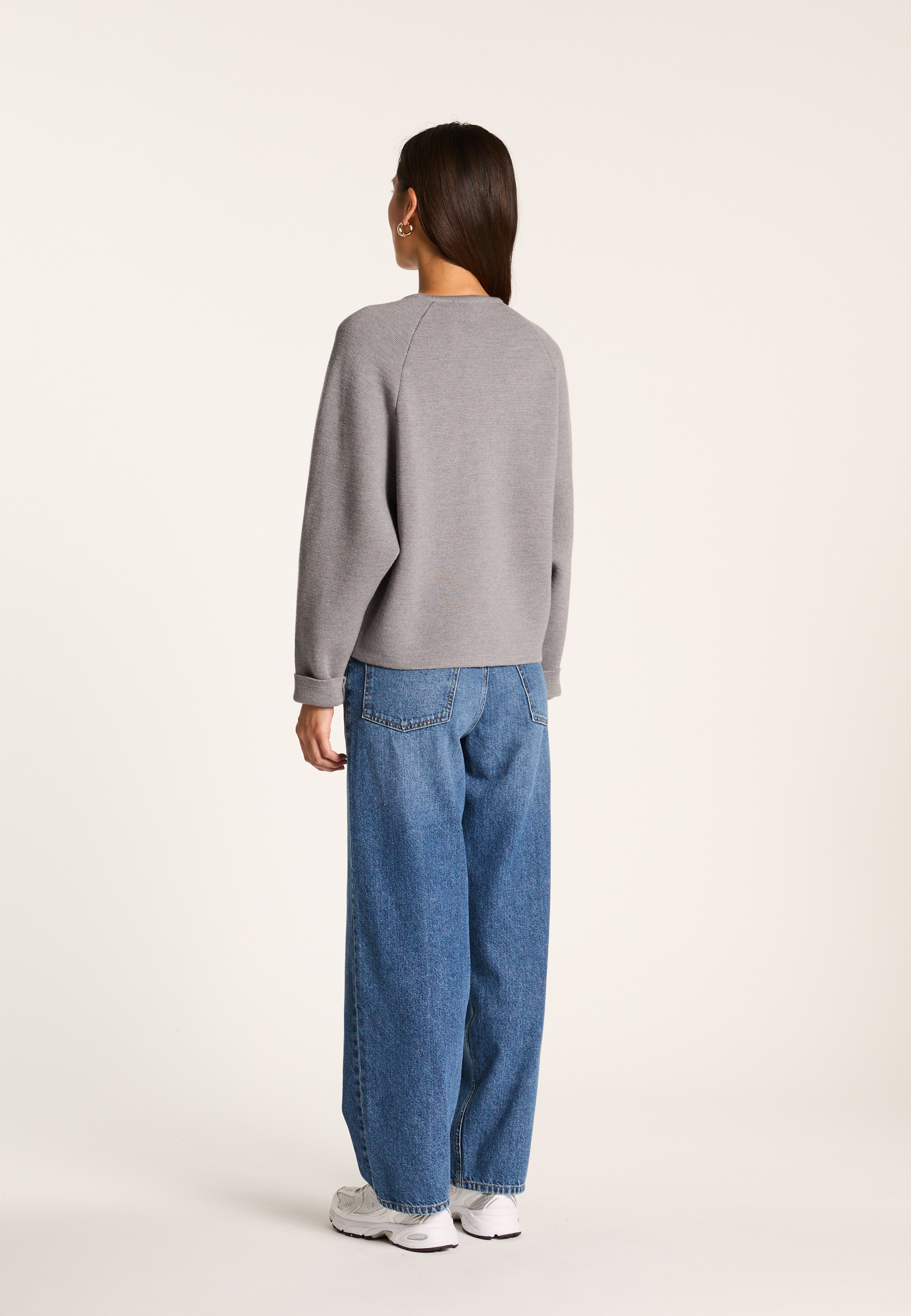 Merino wool cardigan MAISON MONTAGUT Grey