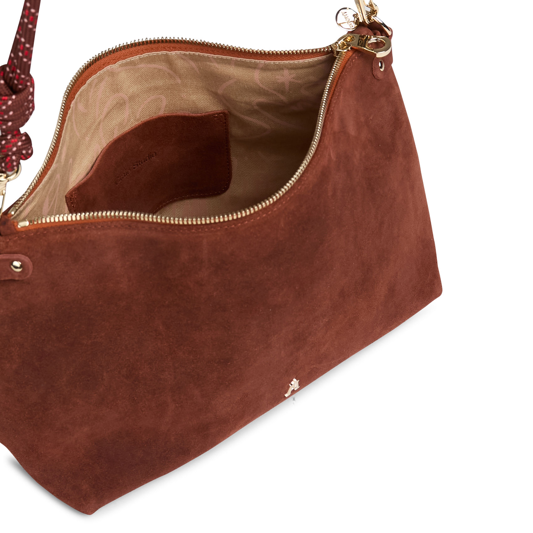 Sac porté épaule en cuir d'agneau CRAIE STUDIO Marron