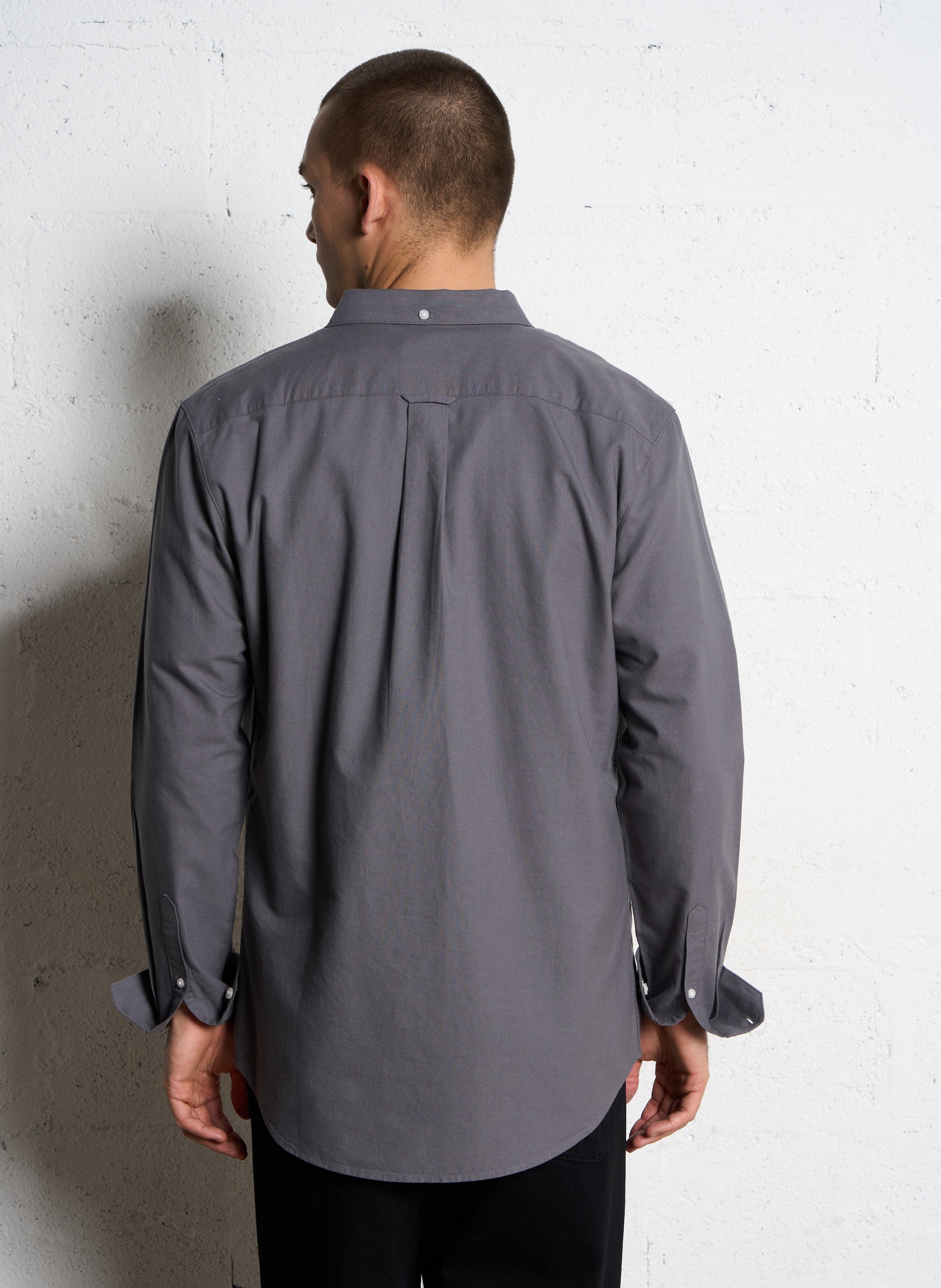 Chemise slim-fit en coton biologique FARAH Gris