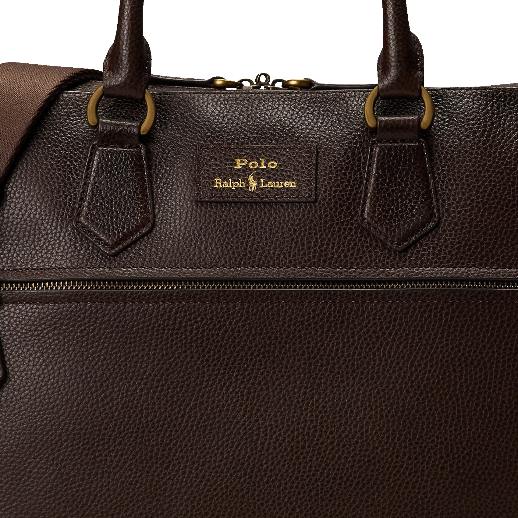 Grained leather document holder POLO RALPH LAUREN Brown