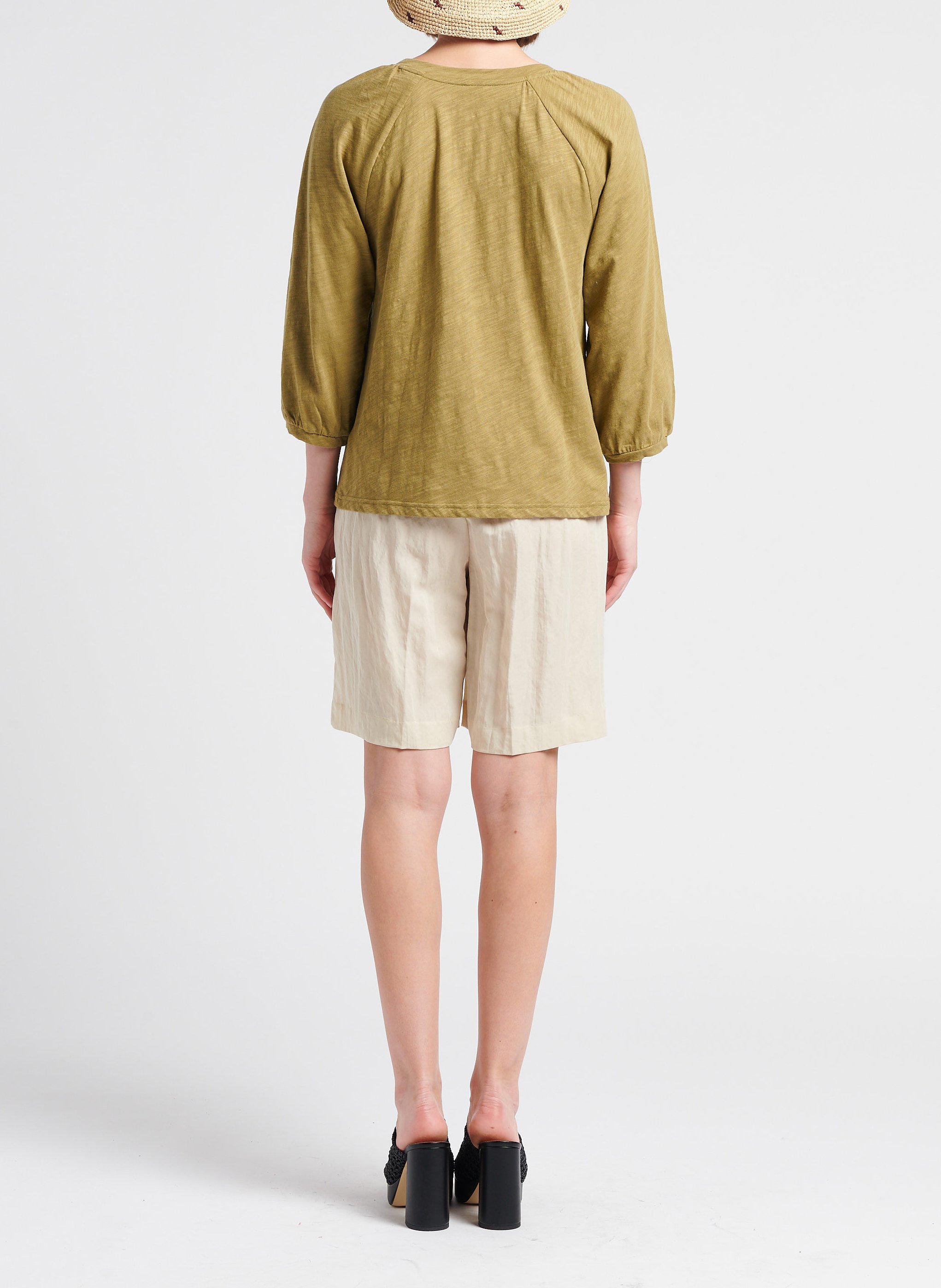 Rechte bermuda met plooien SAMSOE SAMSOE Beige