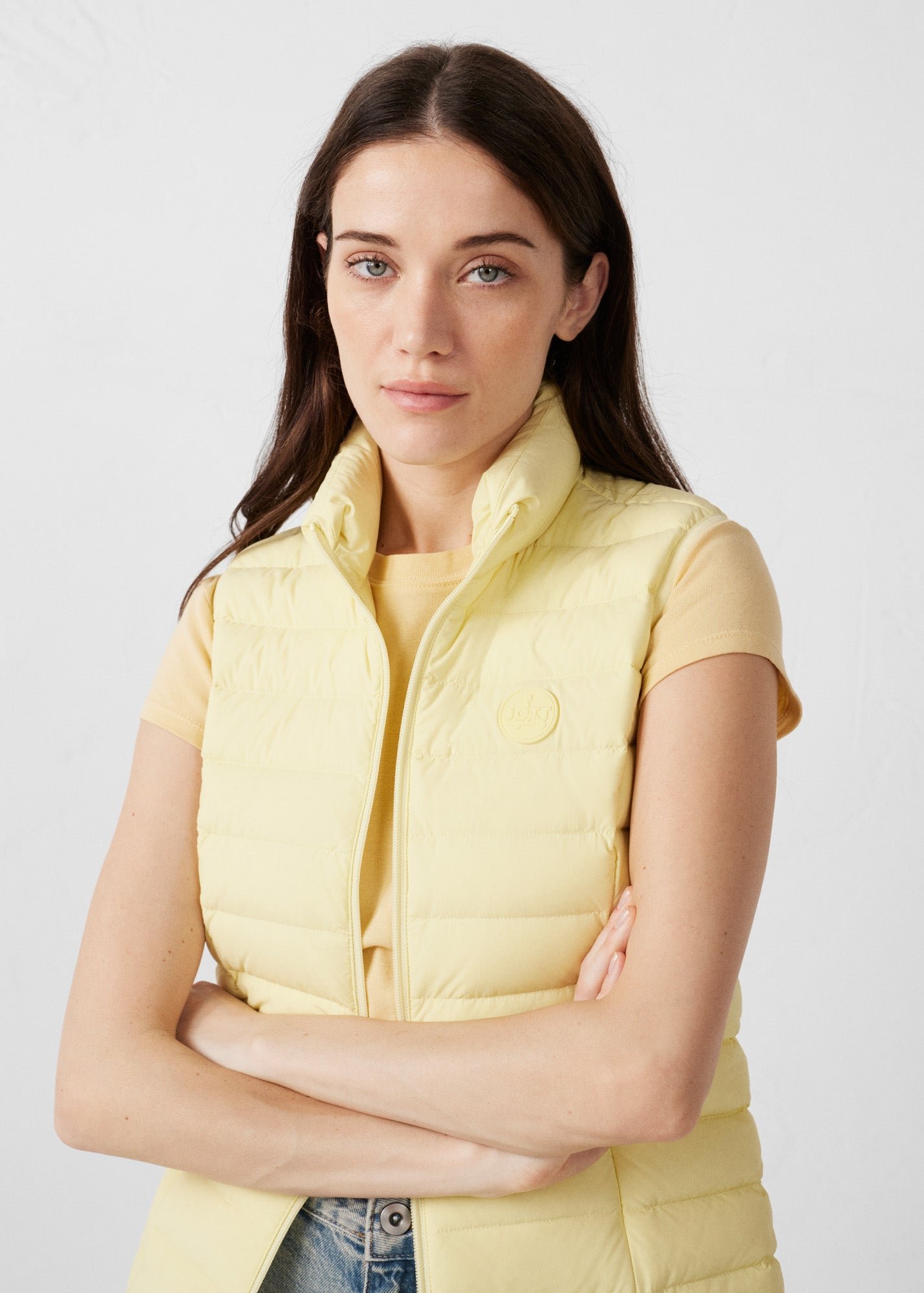 Stretch sleeveless down jacket Grenada JOTT Yellow
