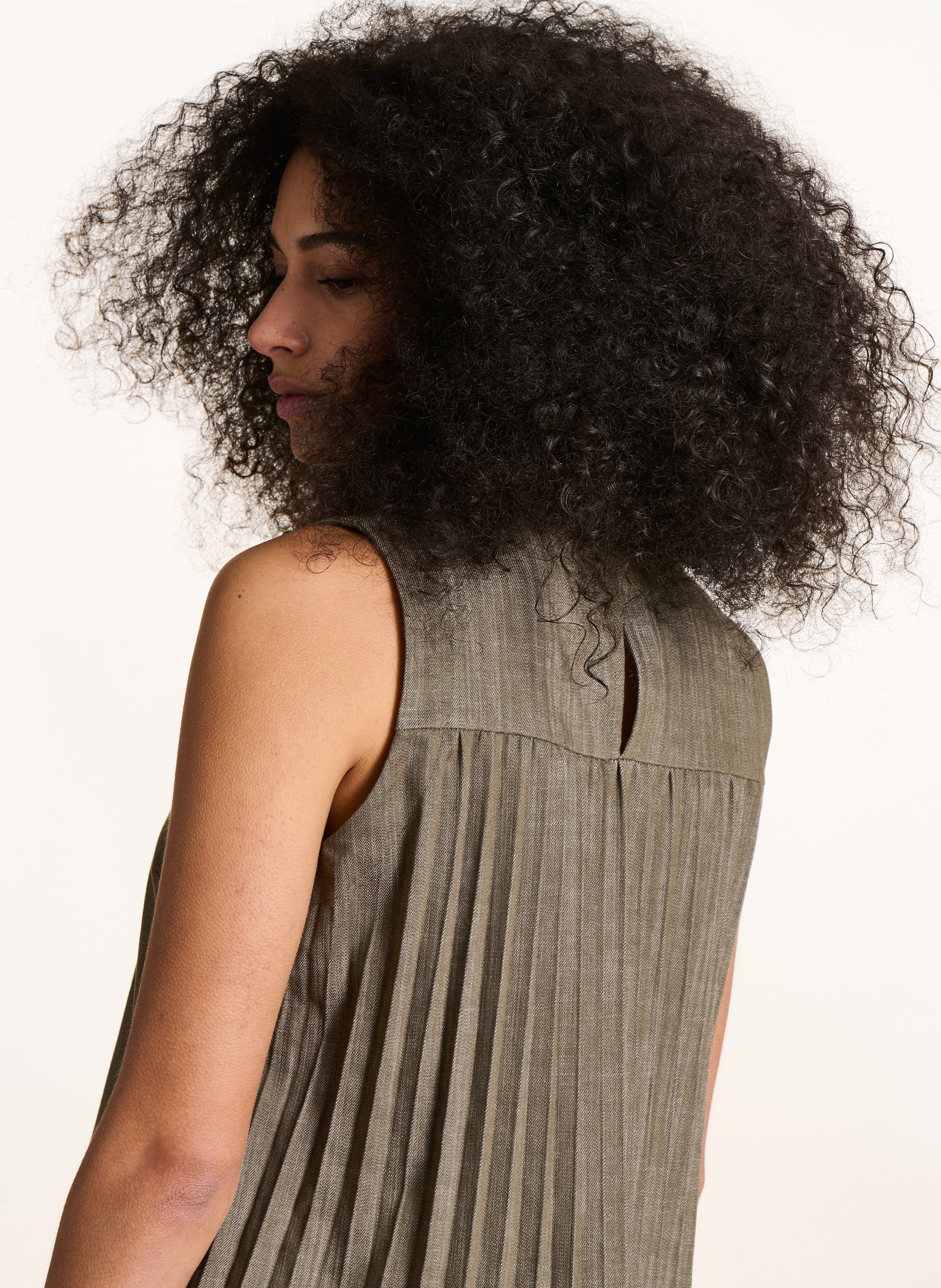 Top met ronde hals - katoenblend LA FEE MARABOUTEE Groen