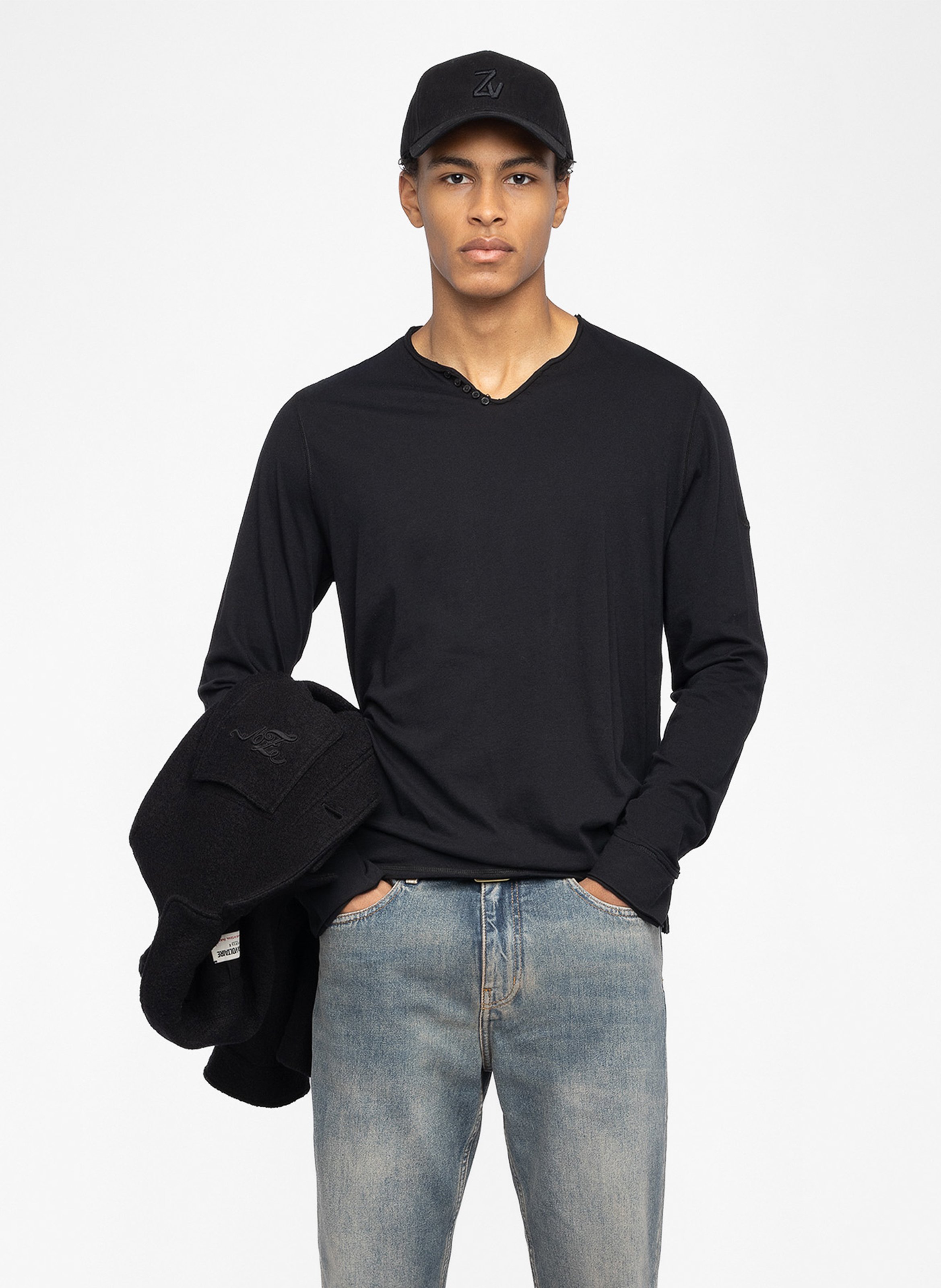 Gerade geschnittenes T-Shirt aus Baumwolle ZADIG&VOLTAIRE Schwarz