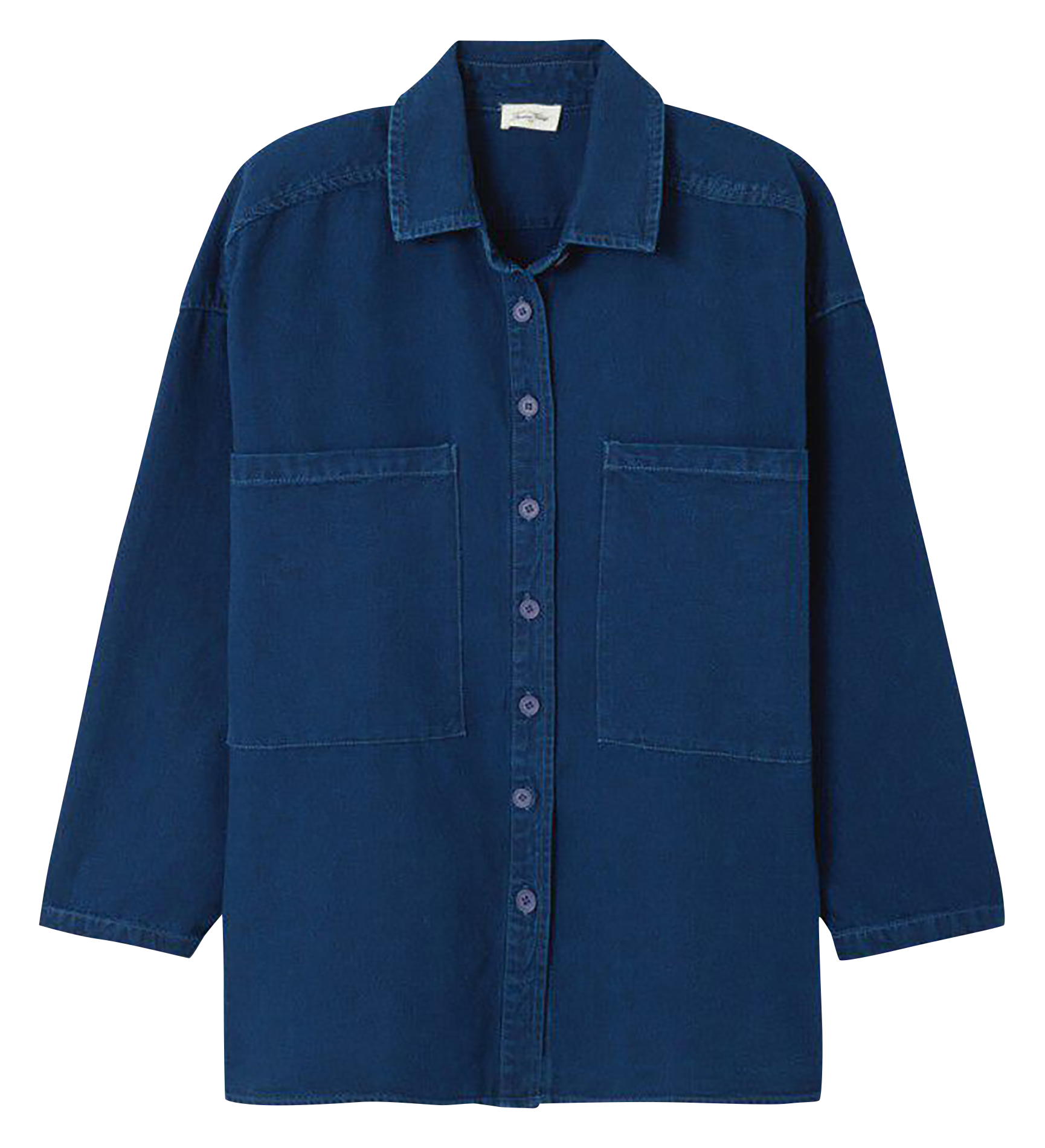 Chemise oversize boutonnée en denim AMERICAN VINTAGE Bleu