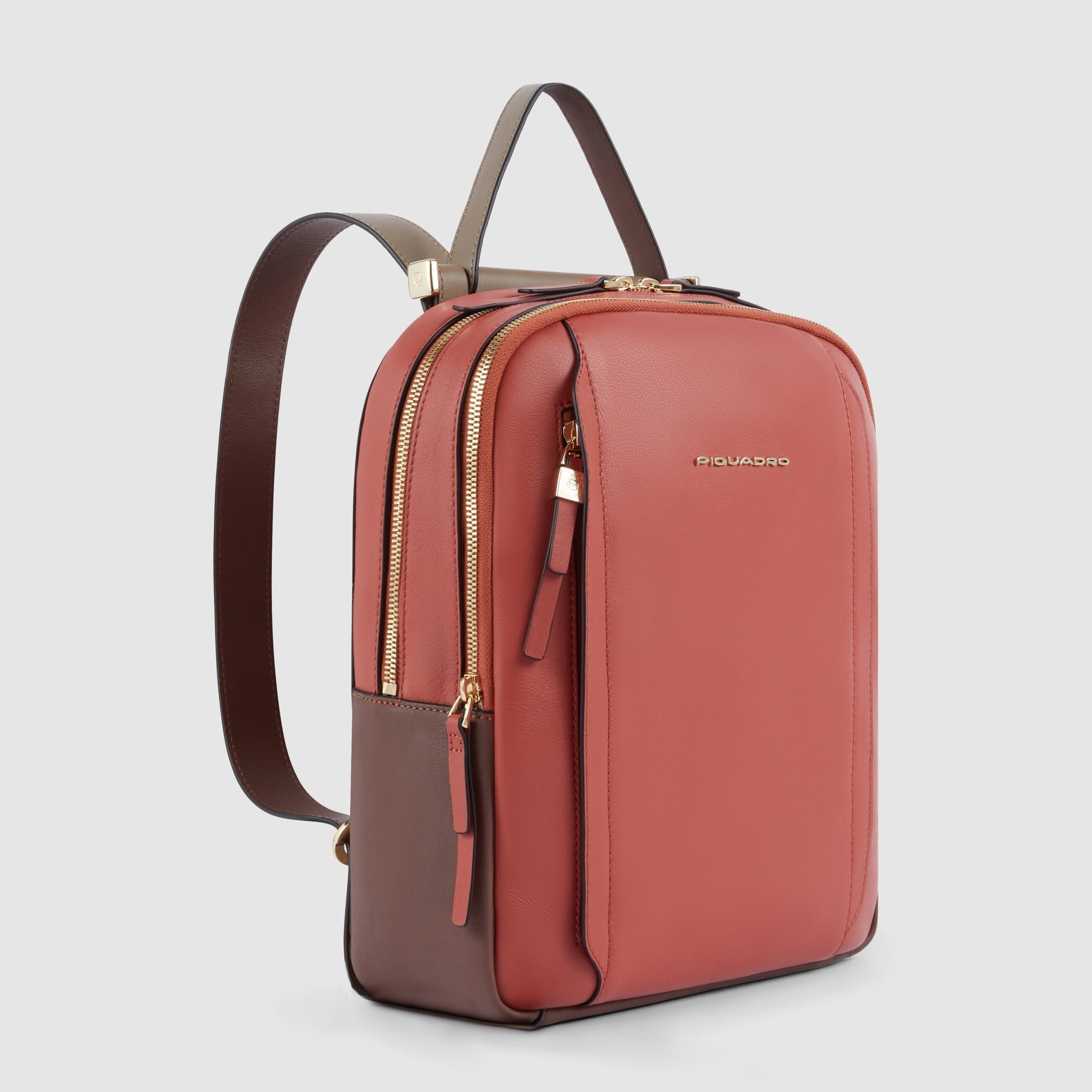 Women's backpack for iPad® with RFID protection PIQUADRO Orange