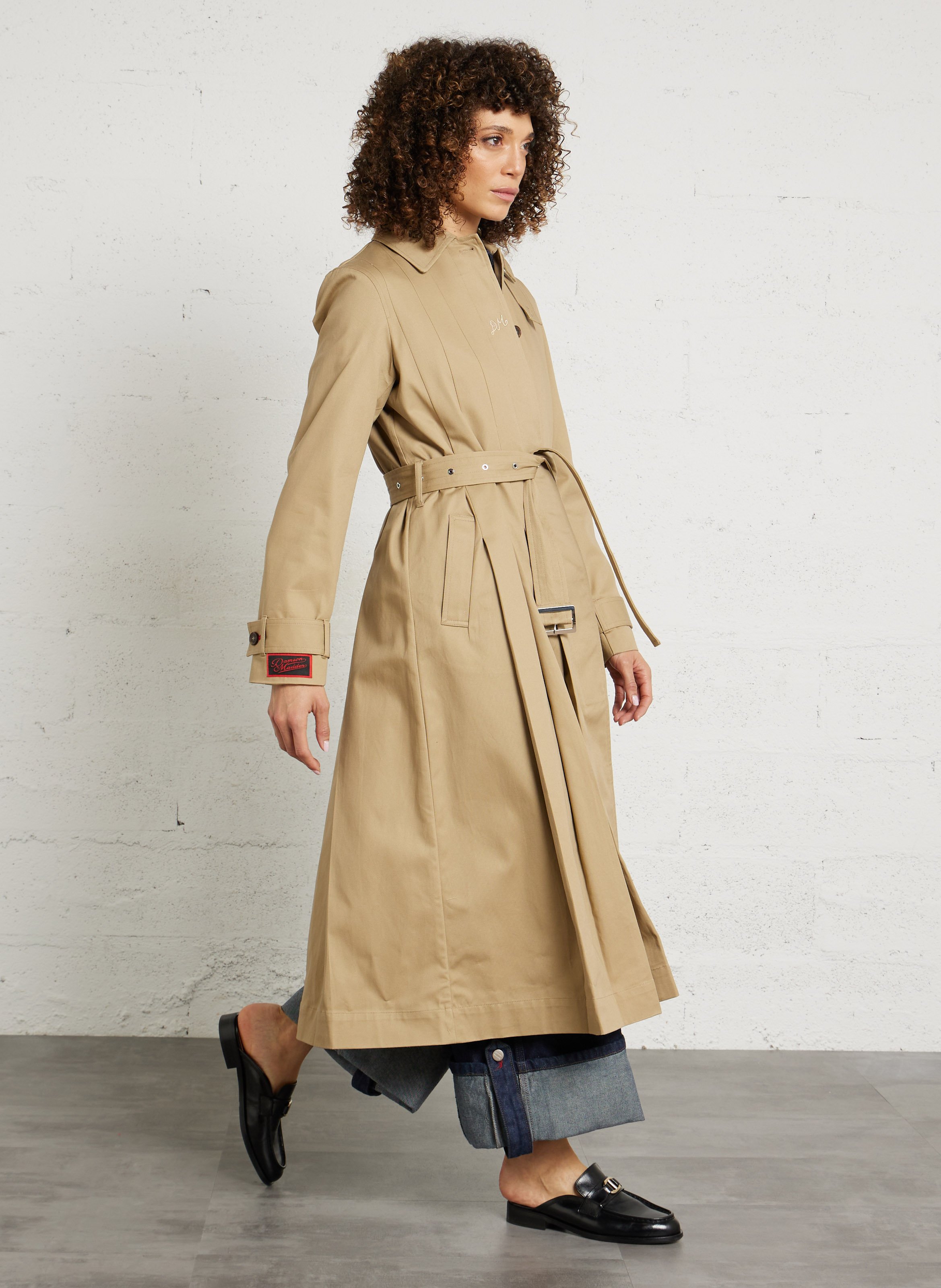 Oversized trench in blended organic cotton DAMSON MADDER Beige