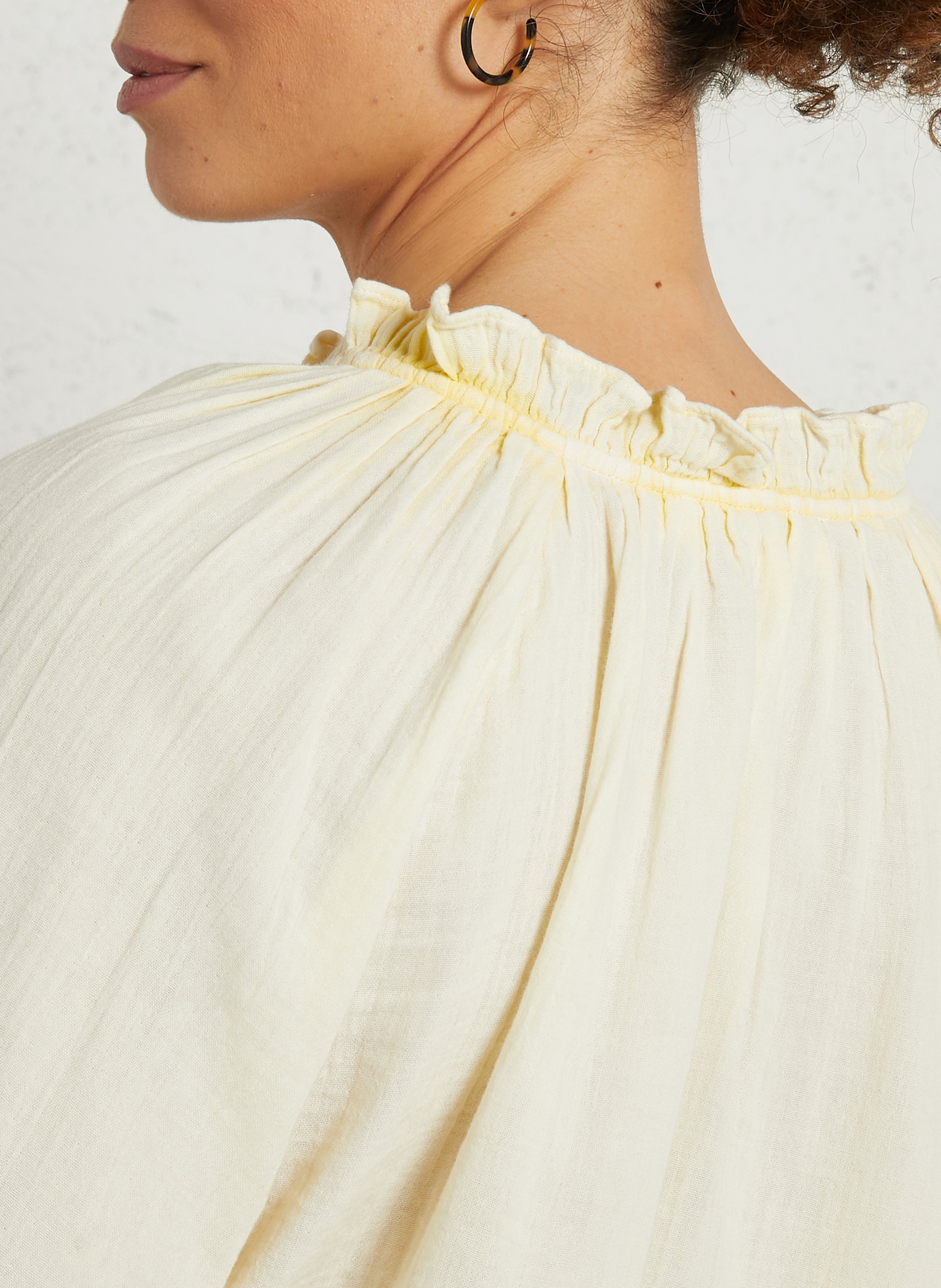 V-neck cotton blouse LA PETITE ETOILE Yellow