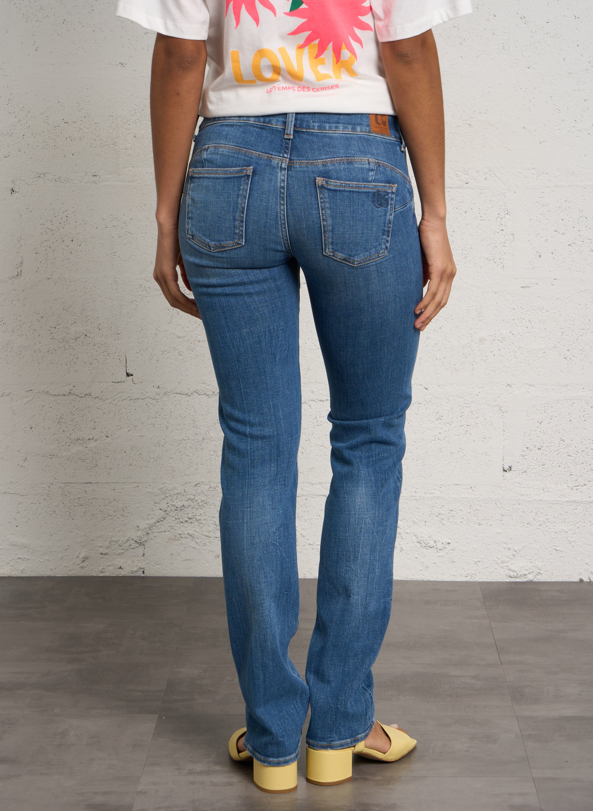 Schmale Jeans aus Baumwollmischung LE TEMPS DES CERISES Blau