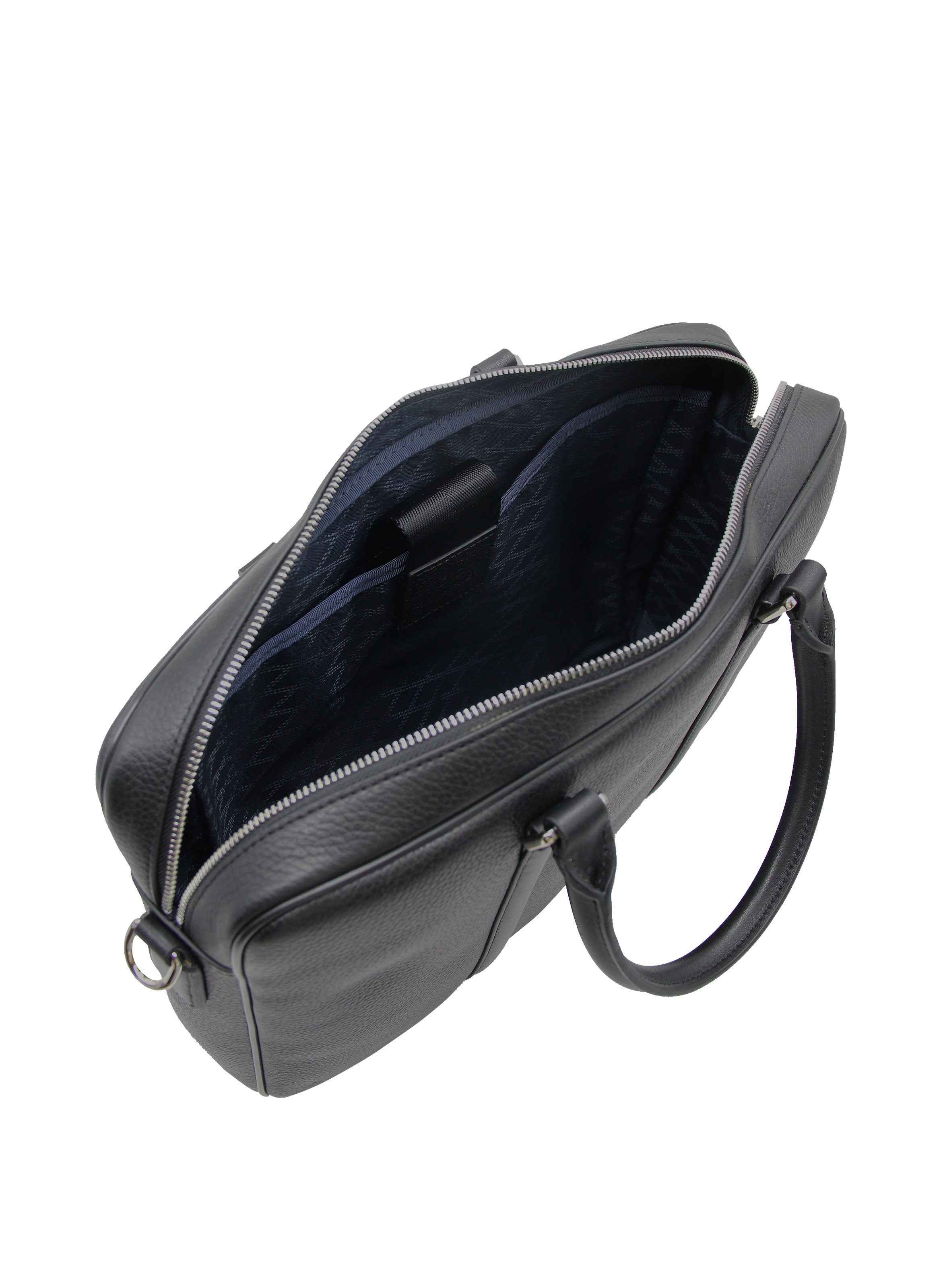 Cowhide leather document holder POURCHET Black