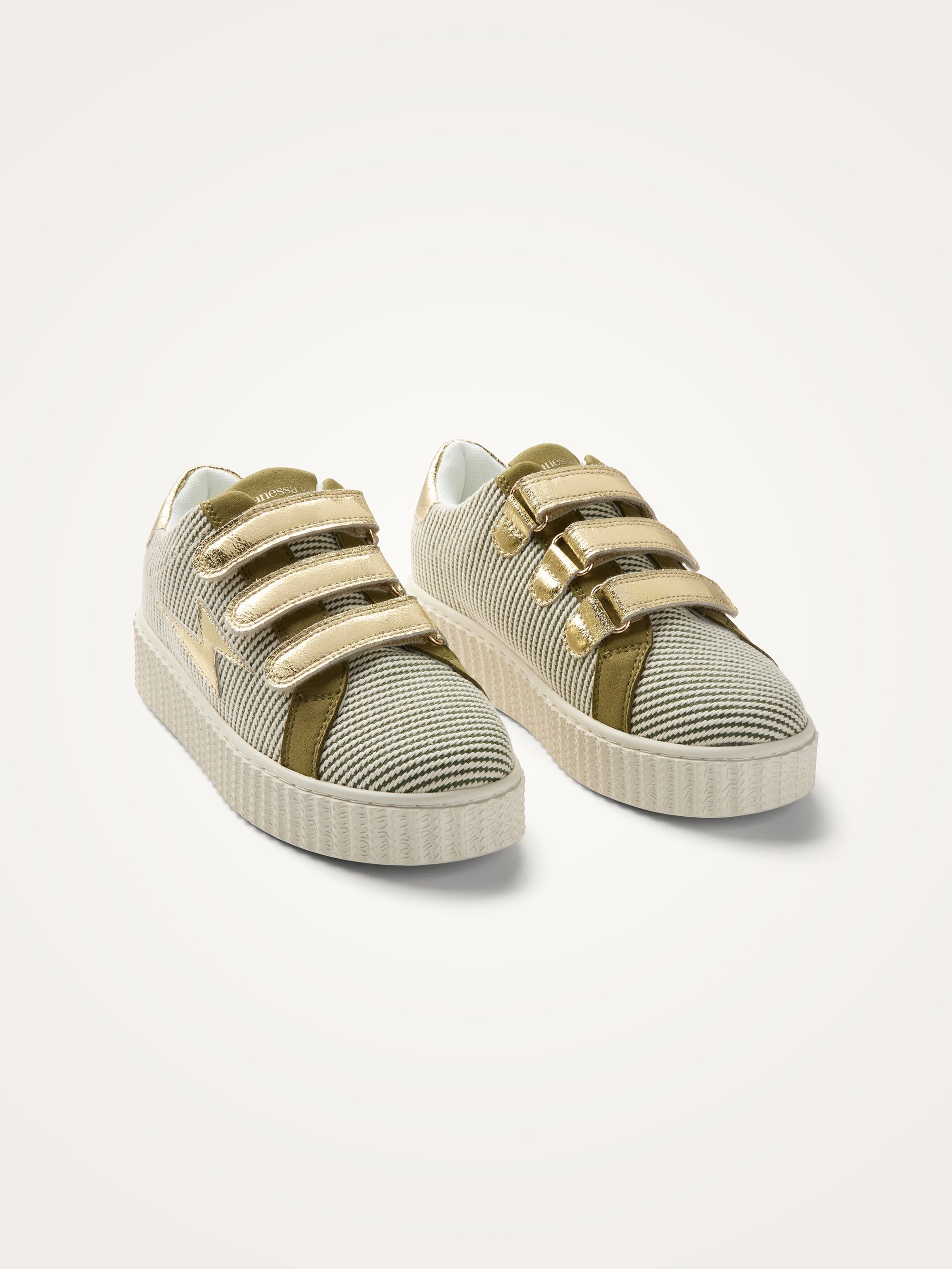 Low Velcro trainers Khaki