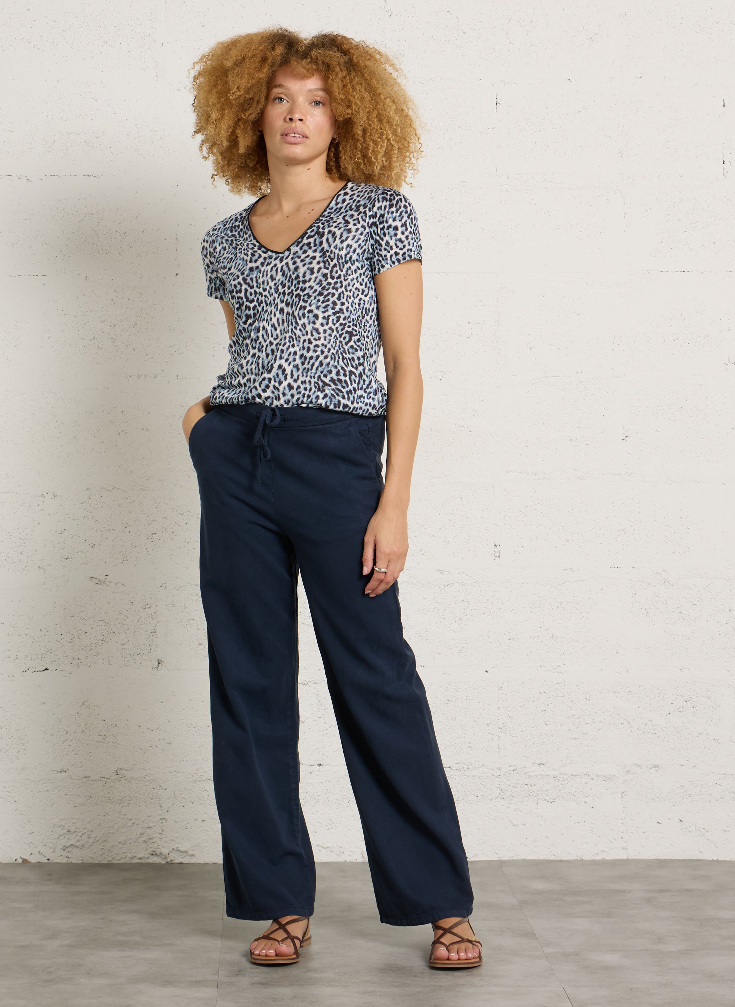 Gerade geschnittene Hose SUD EXPRESS Blau