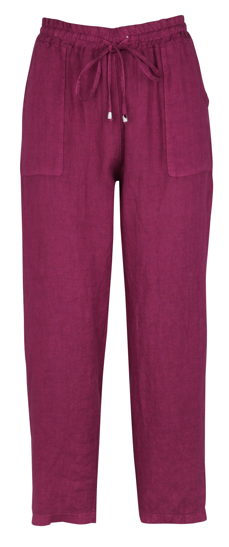 Pantalon large taille haute en lin LA FEE MARABOUTEE Violet