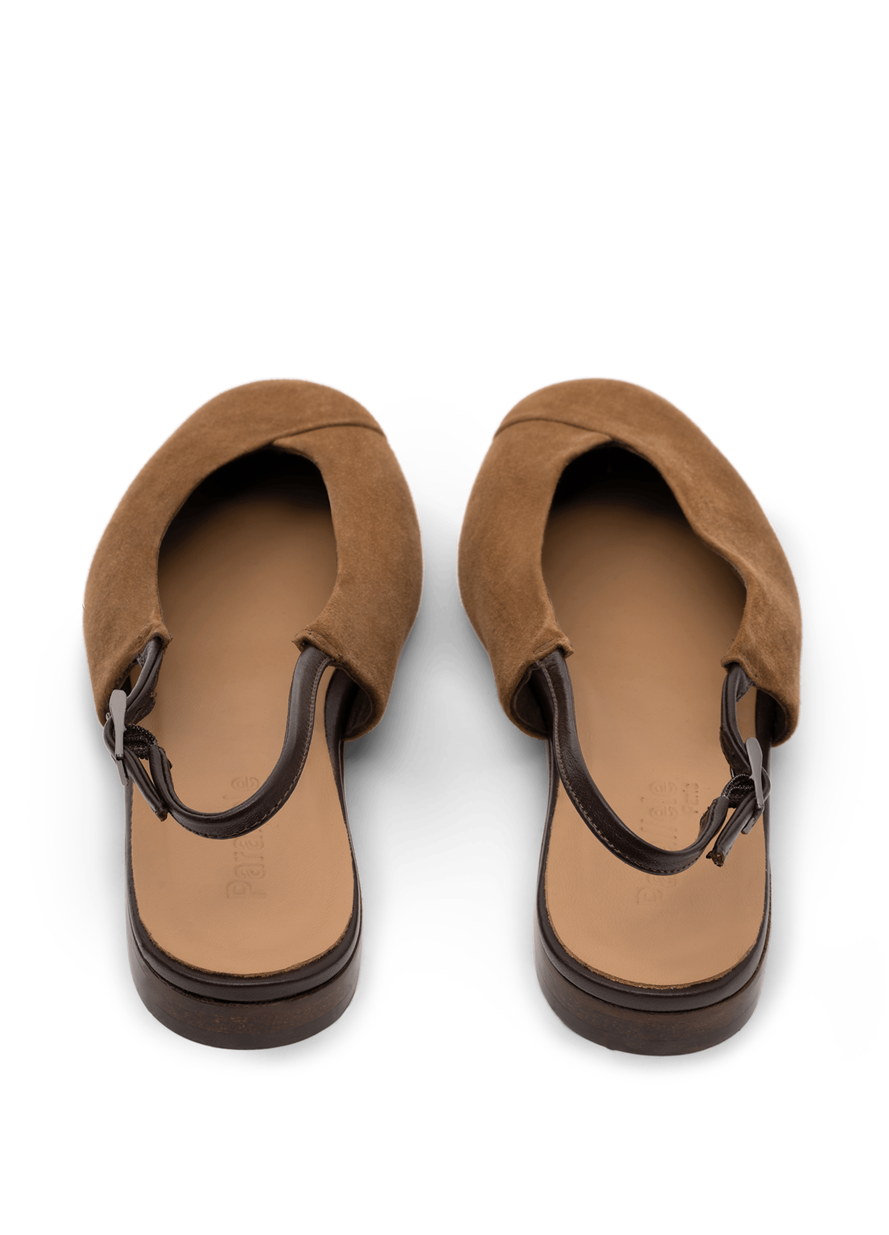 Date suede leather ballet flats PARALLELE PARIS Brown