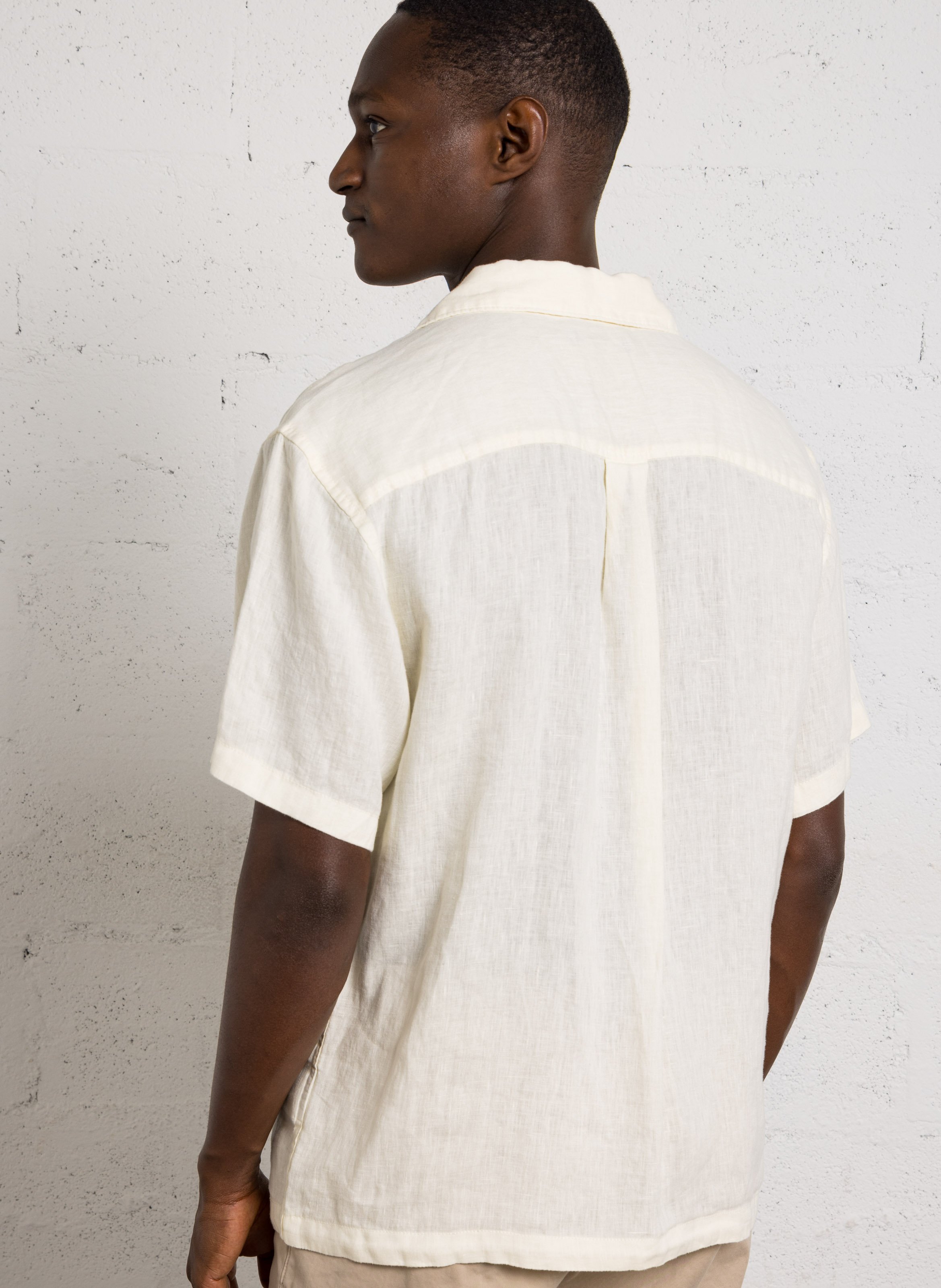 Gerade geschnittenes Leinenhemd NAPAPIJRI Weiss