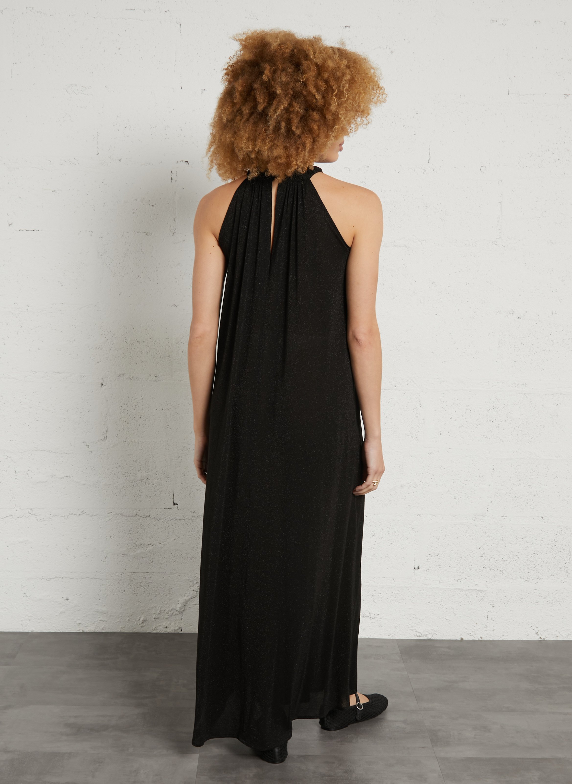 Glitzerndes langes Kleid MOMONI Schwarz