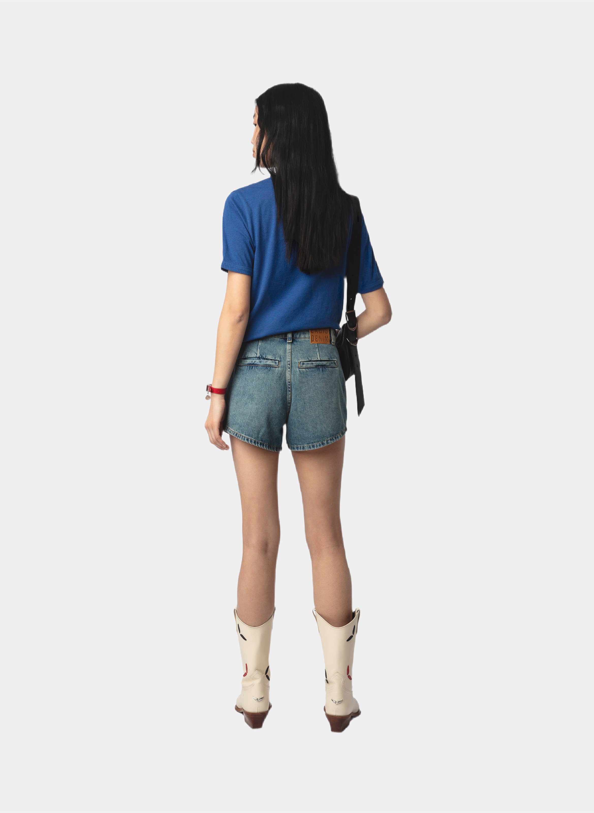 Straight T-shirt with rhinestones ZADIG&VOLTAIRE Blue