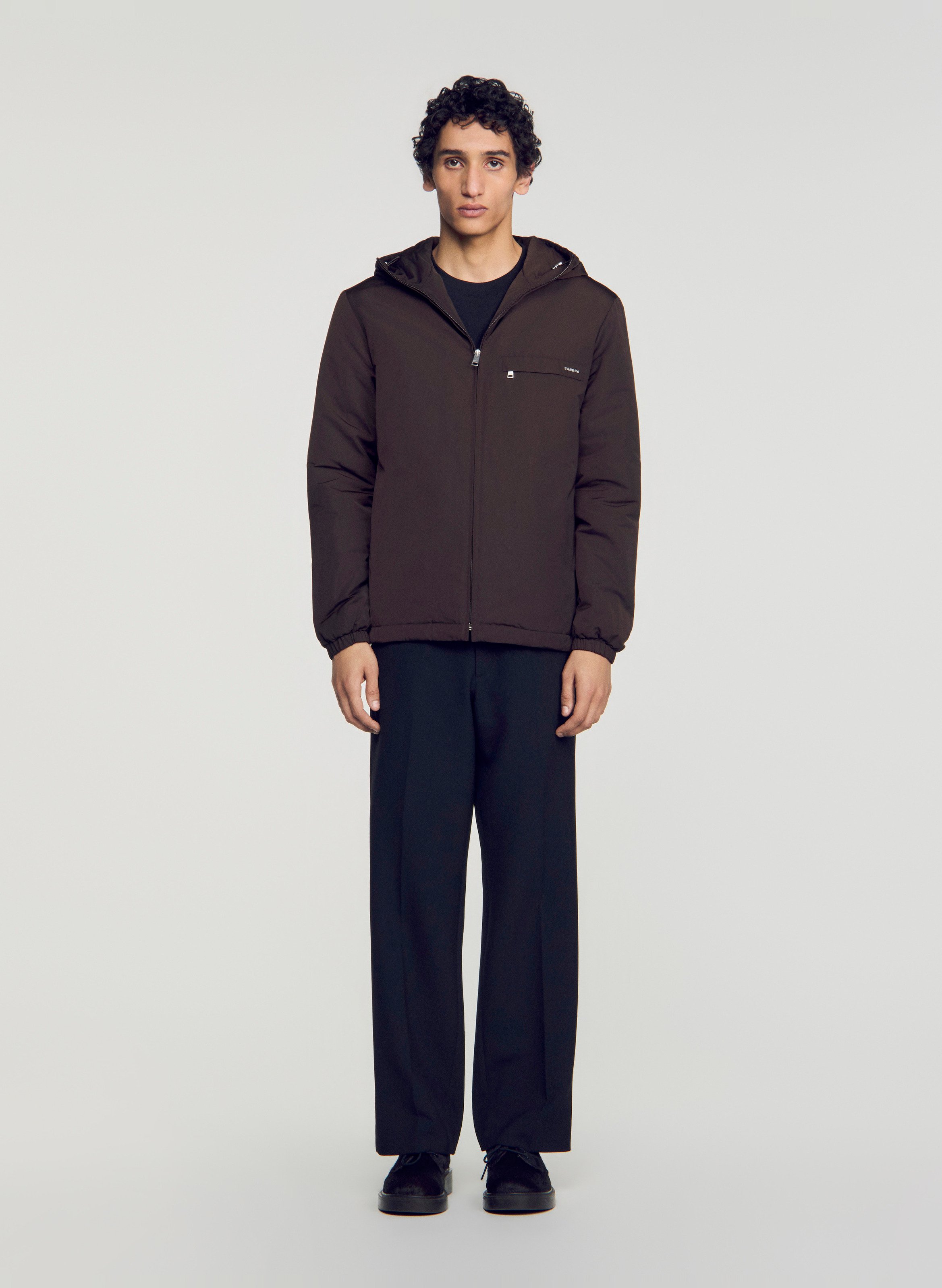Sweat ajusté col montant | Marron SANDRO Homme