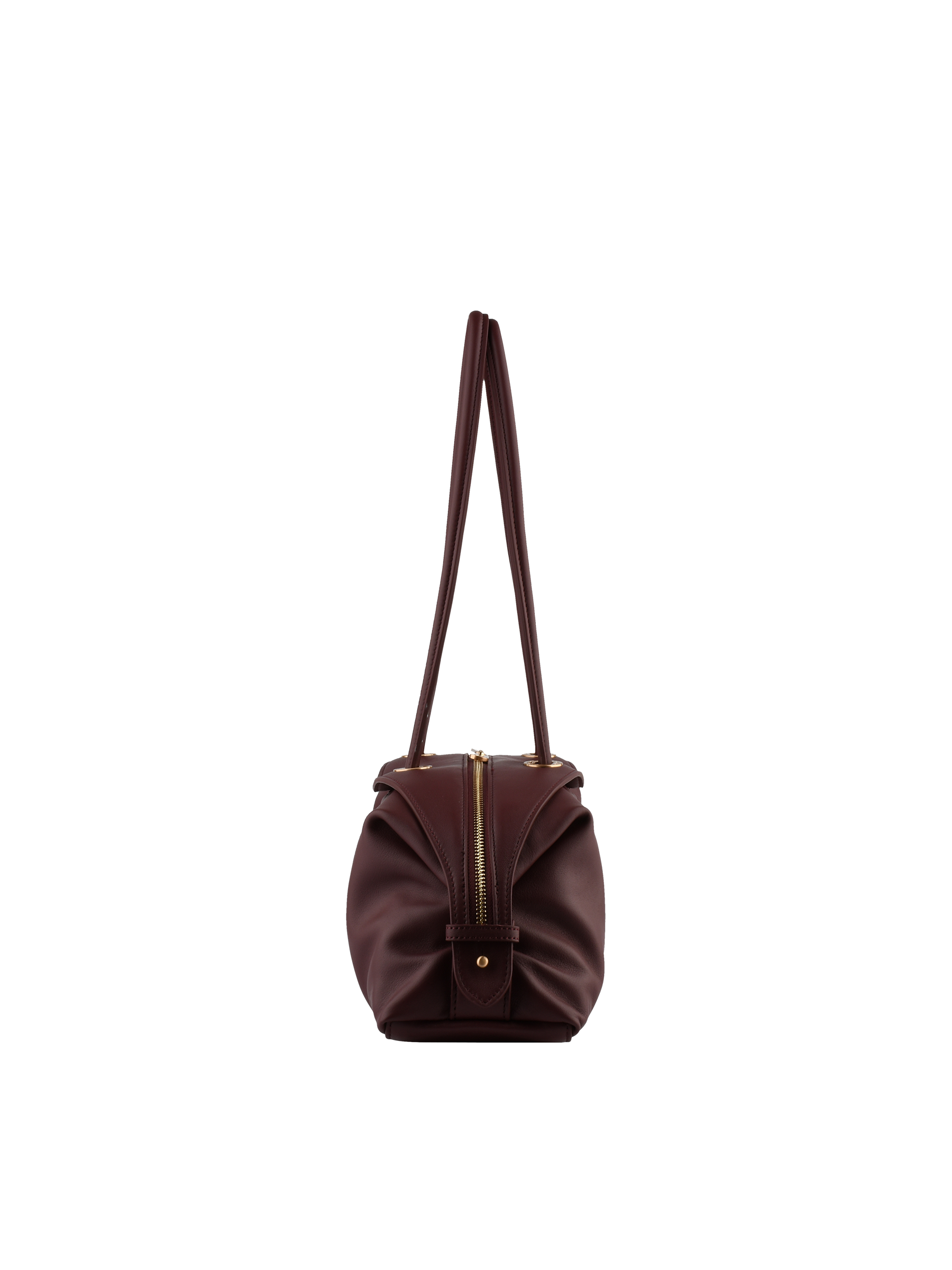 Calfskin leather shoulder bag | Red POURCHET Women