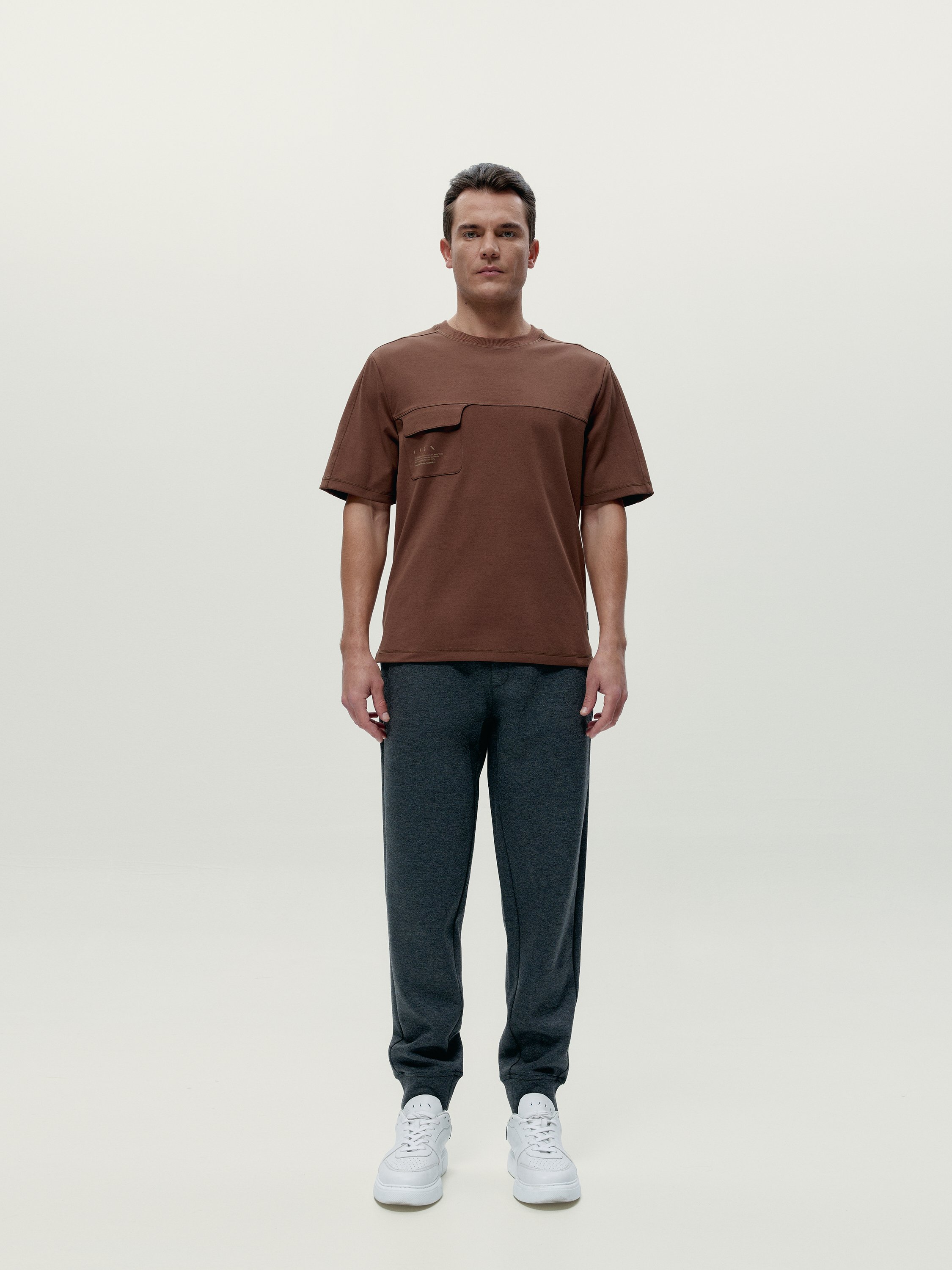 Short-sleeve performance recovery T-shirt | Brown BORN Men