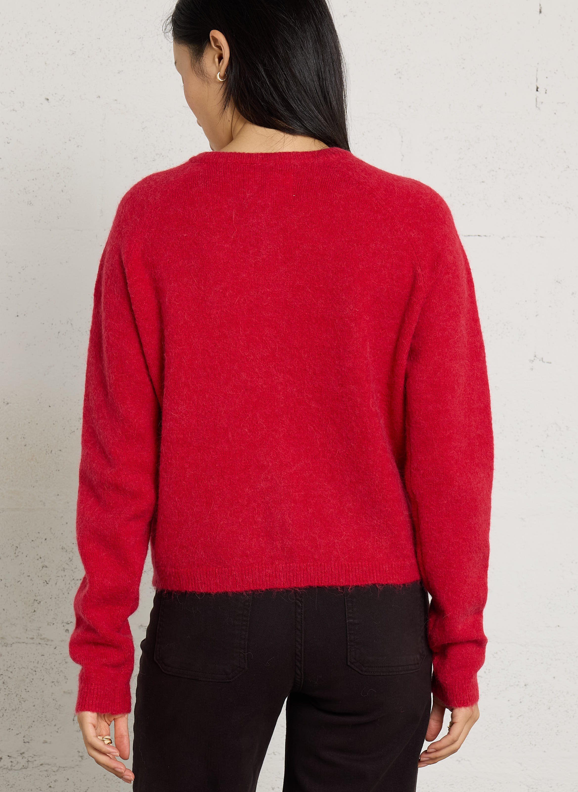Korte knoopsluiting vest met lange mouwen LEON & HARPER Rood