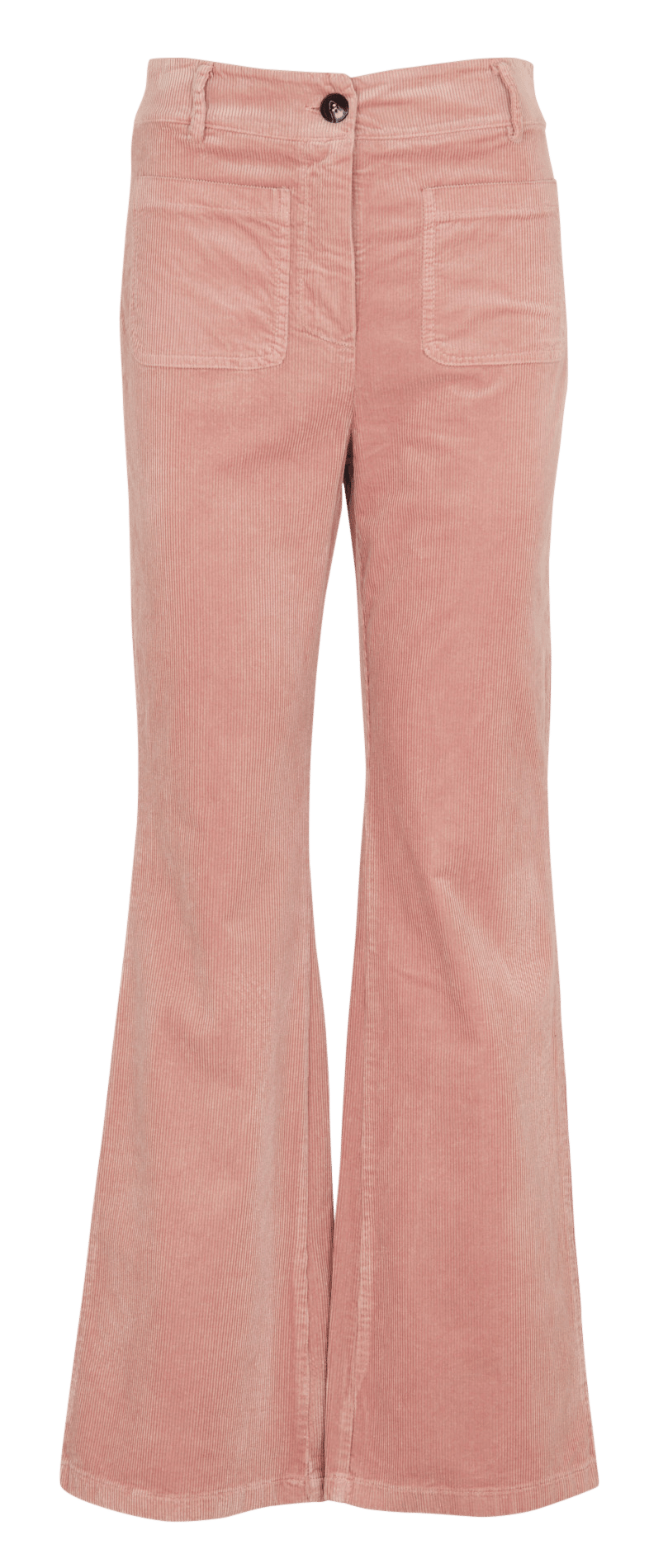 Pantalon large velours côtelé en coton mélangé LA FEE MARABOUTEE Rose