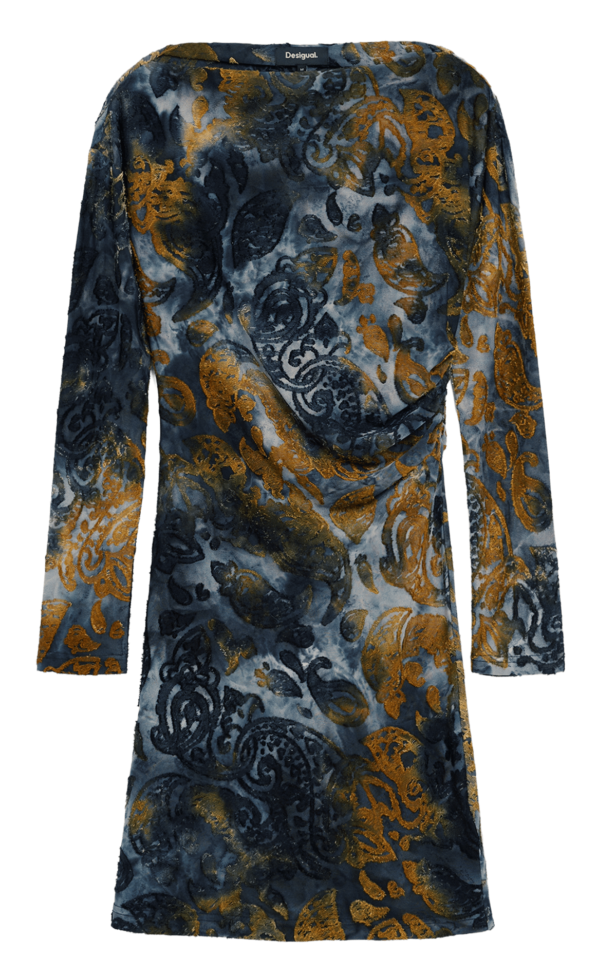 Short fitted printed dress DESIGUAL Blue