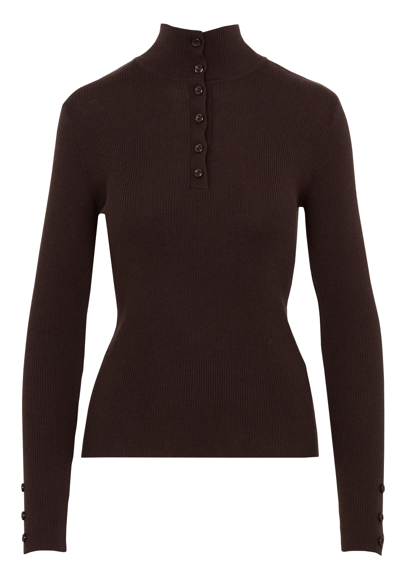 Pull cintré col montant boutonné MAISON 123