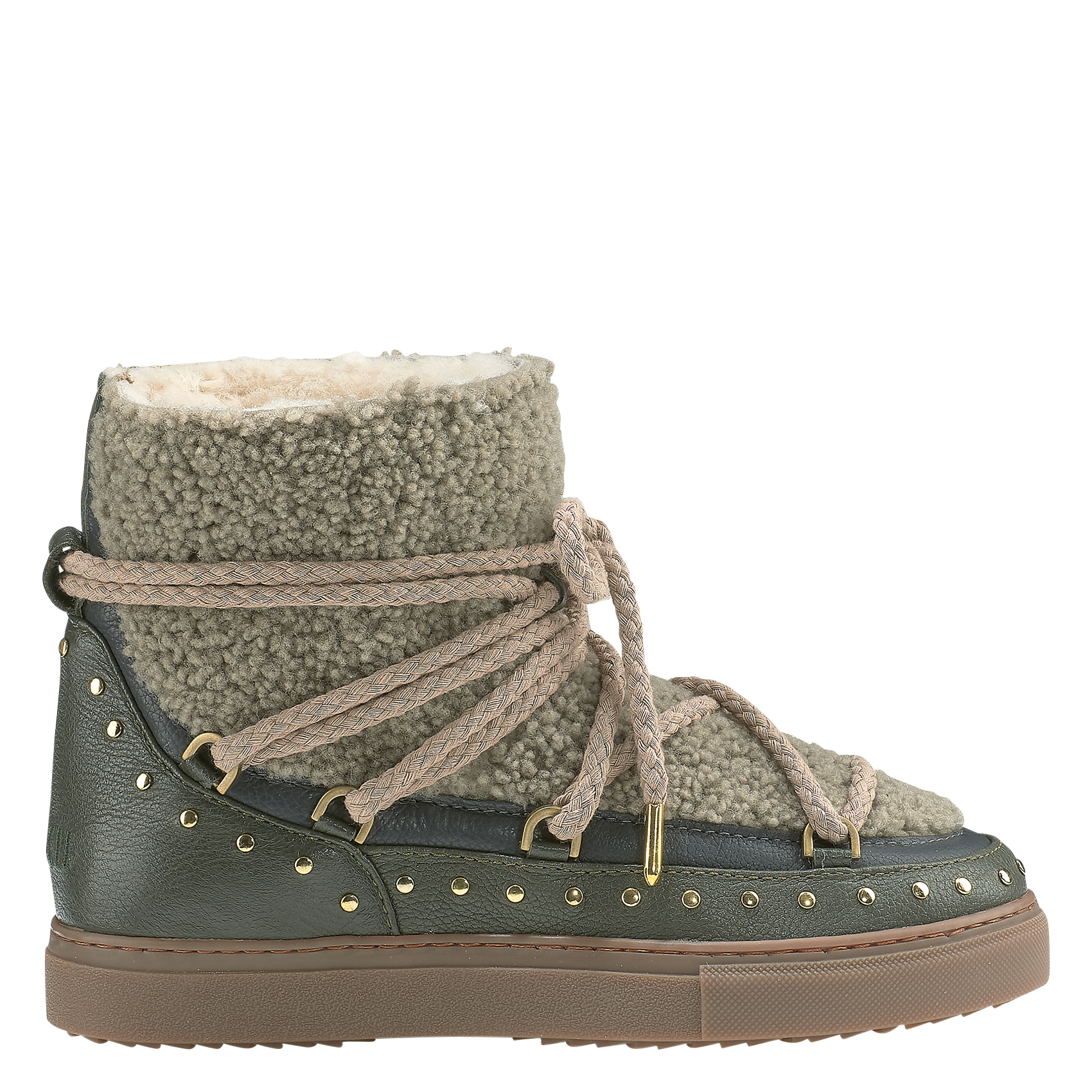 Bottines fourrées bi matière à clous  INUIKII