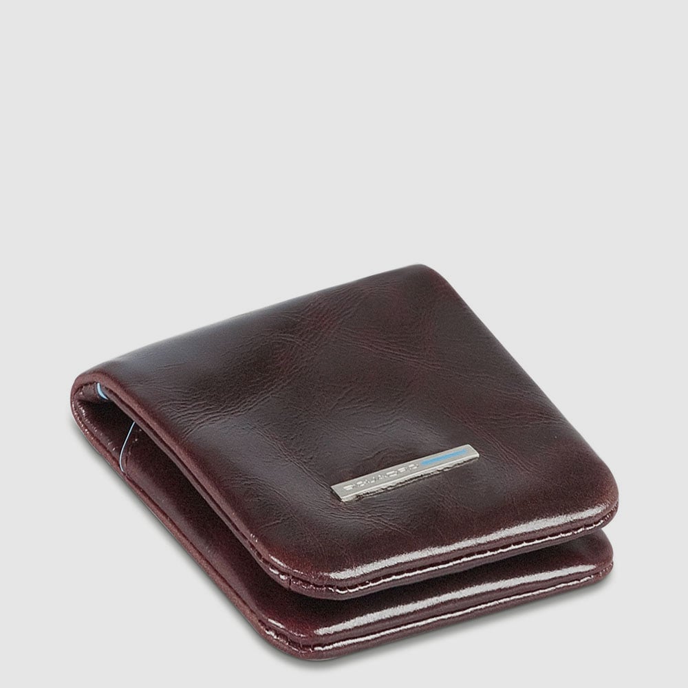Leather coin purse PIQUADRO Brown