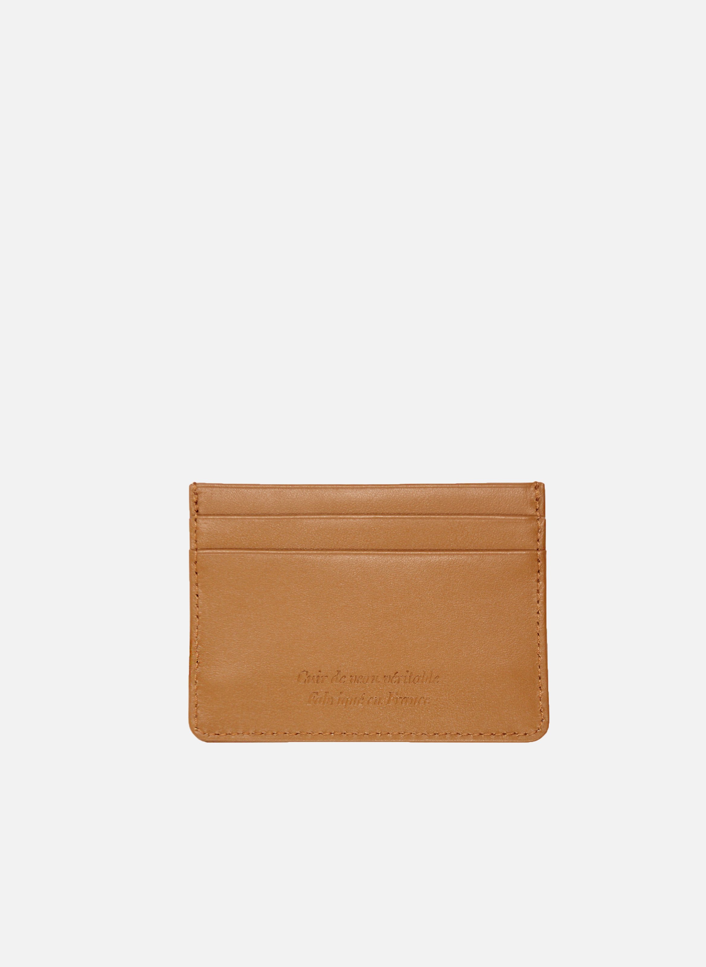 Leather card-holder JULES & JENN Brown
