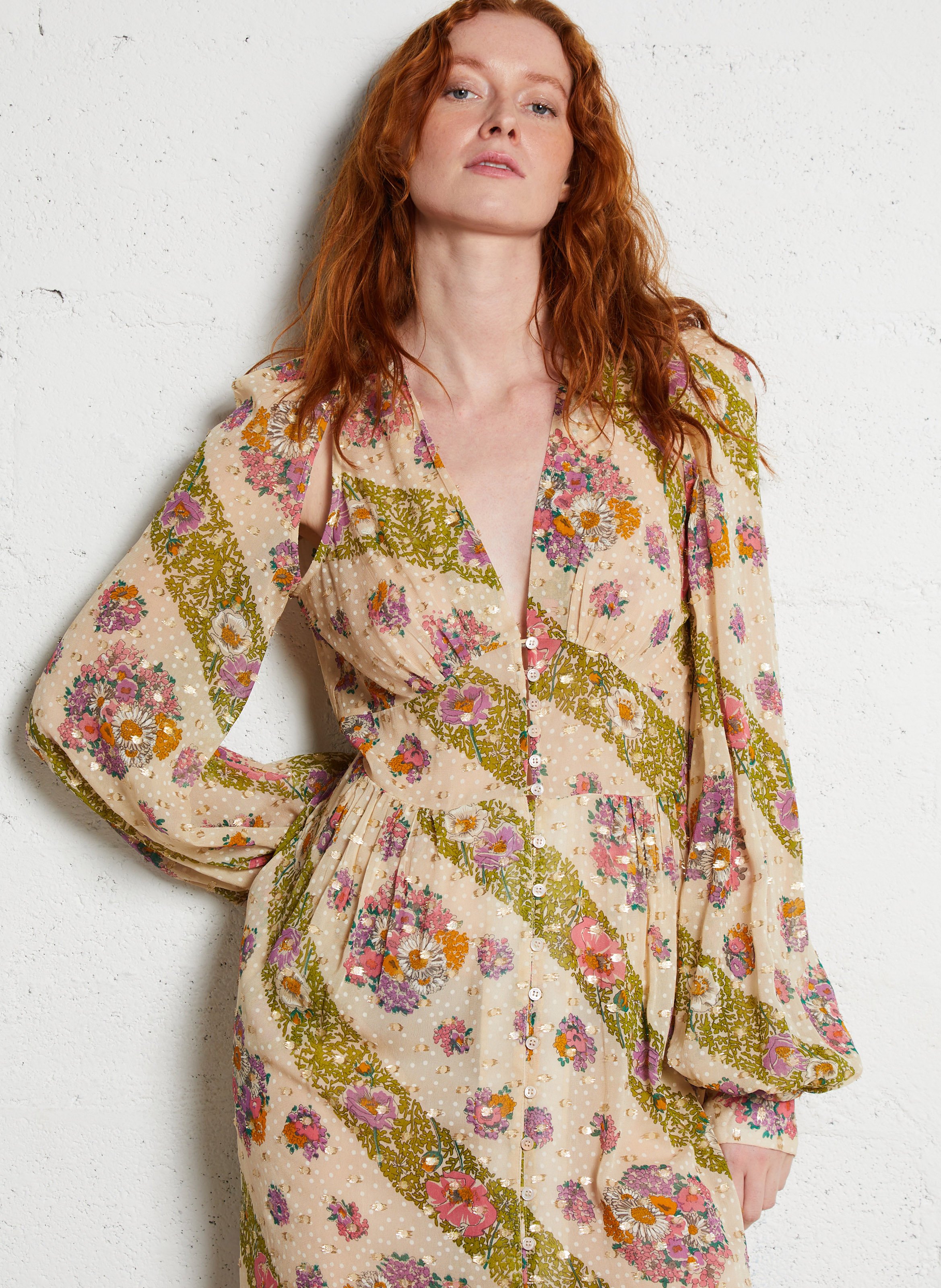 Robe longue imprimé en coton ANTIK BATIK Multicolore