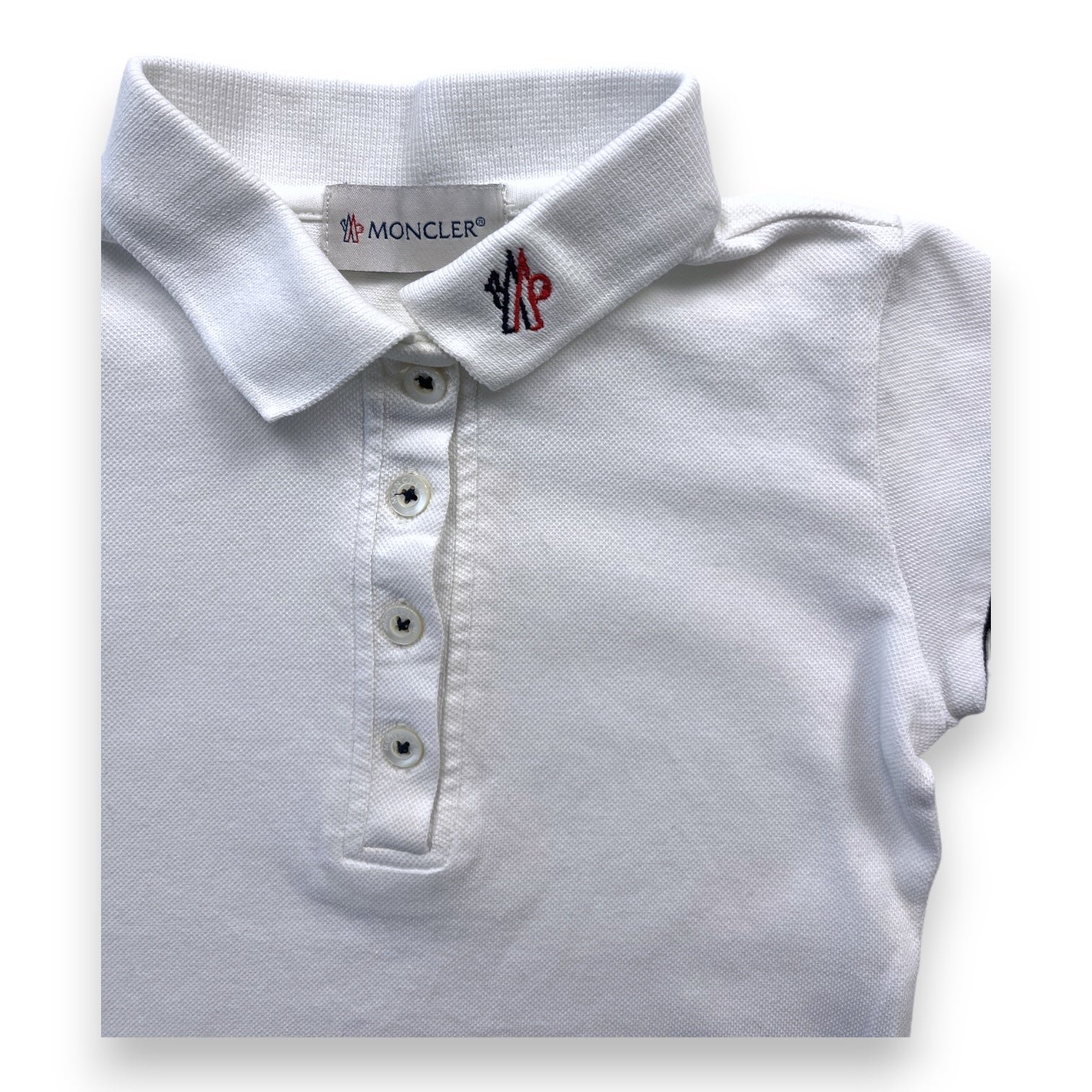 White baby polo - 12 months MONCLER - Seconde Main White