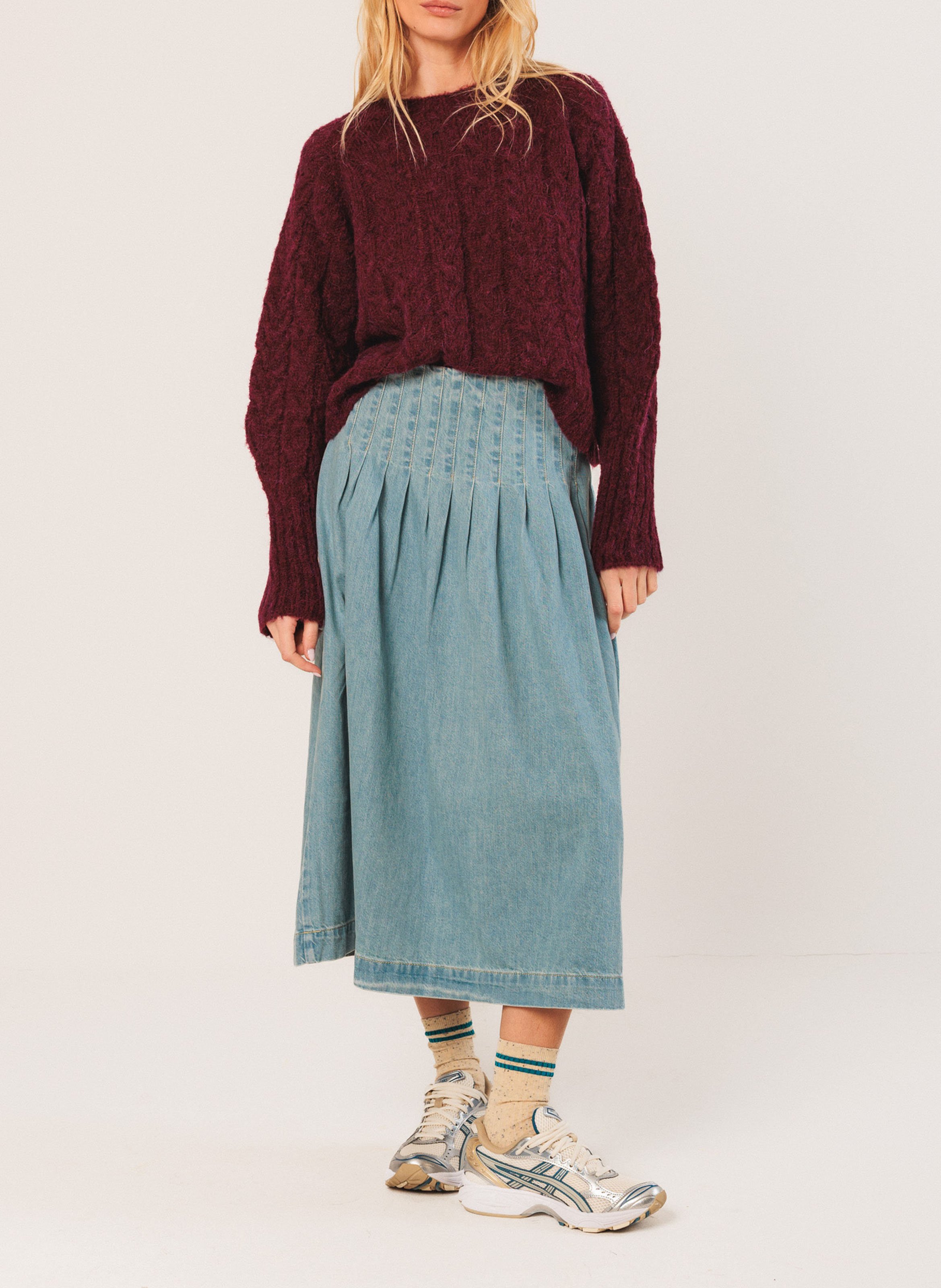 Pull col rond  INDI & COLD Rouge