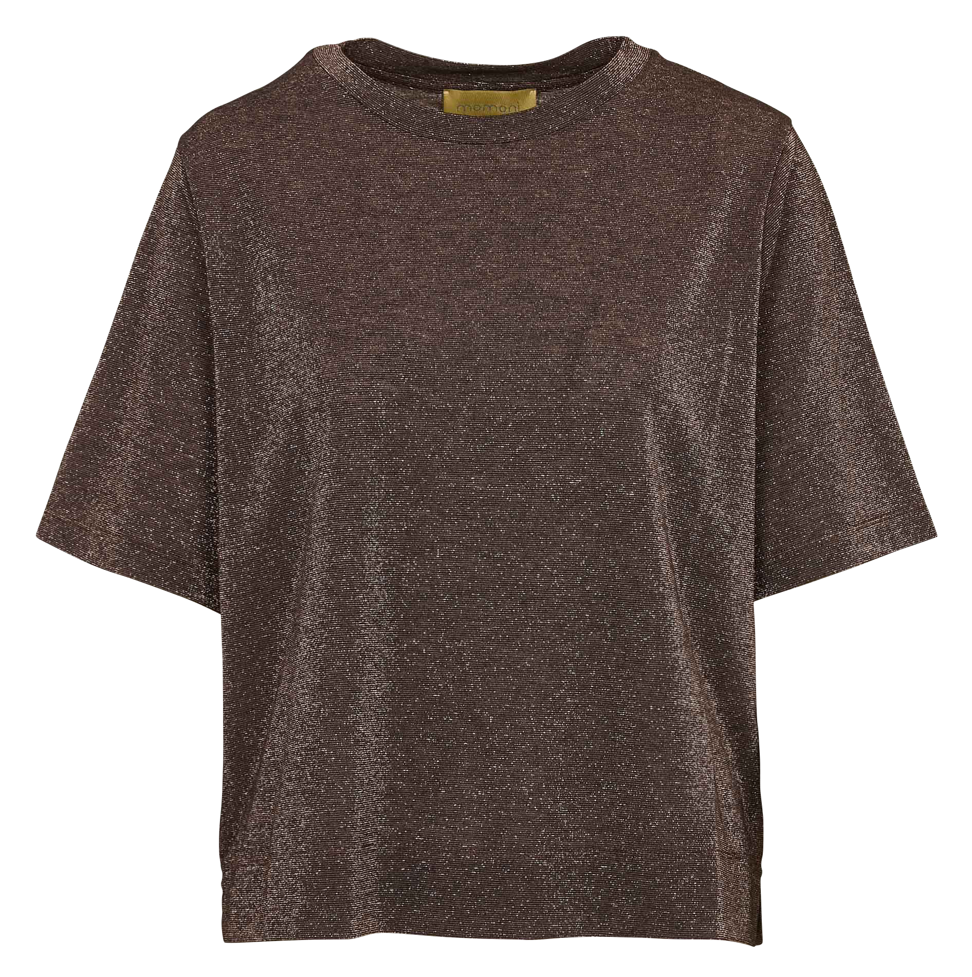 Rundhals-T-Shirt mit Pailletten Pflaume