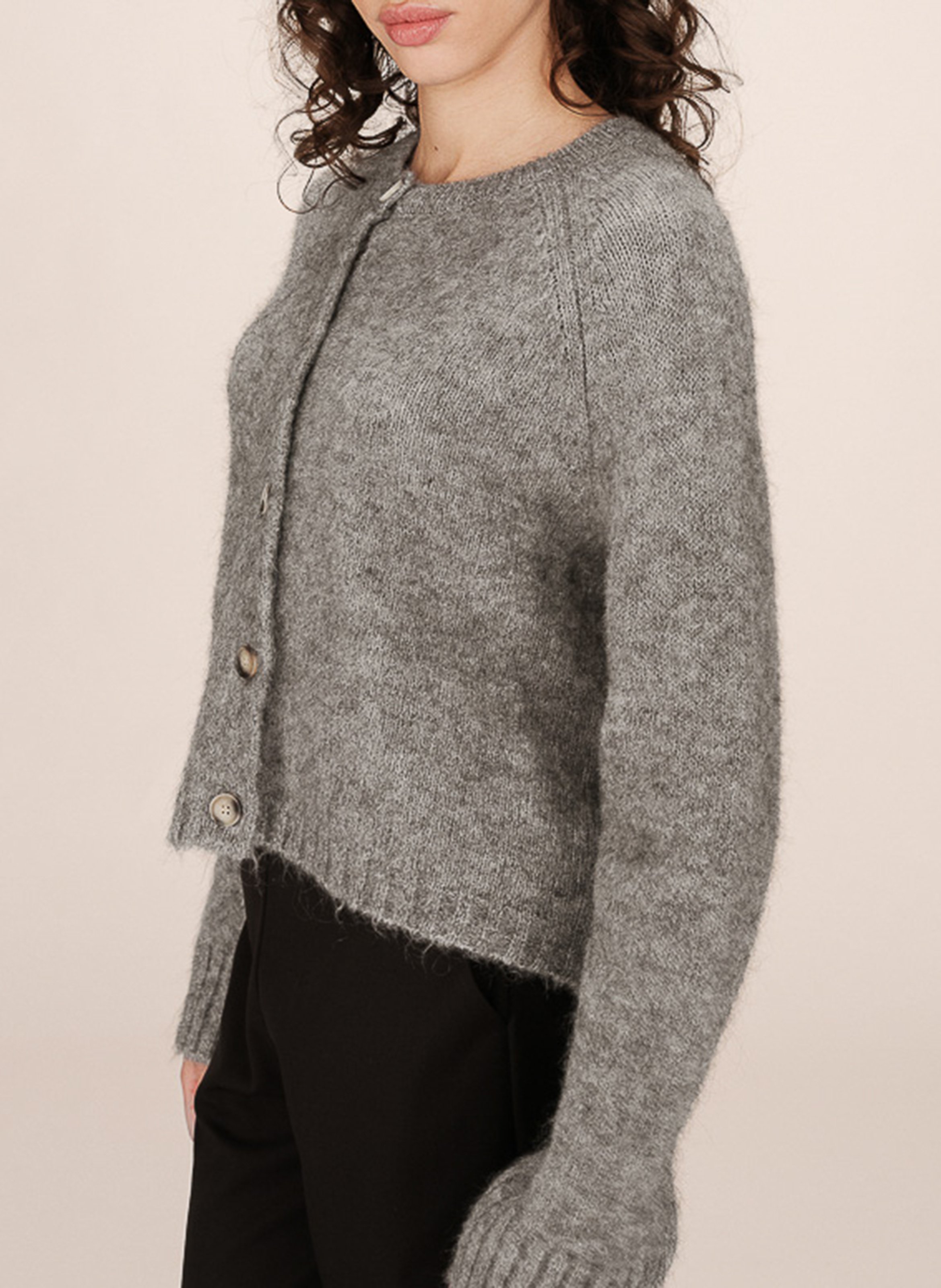 Gilet col rond  GRACE ET MILA Argent