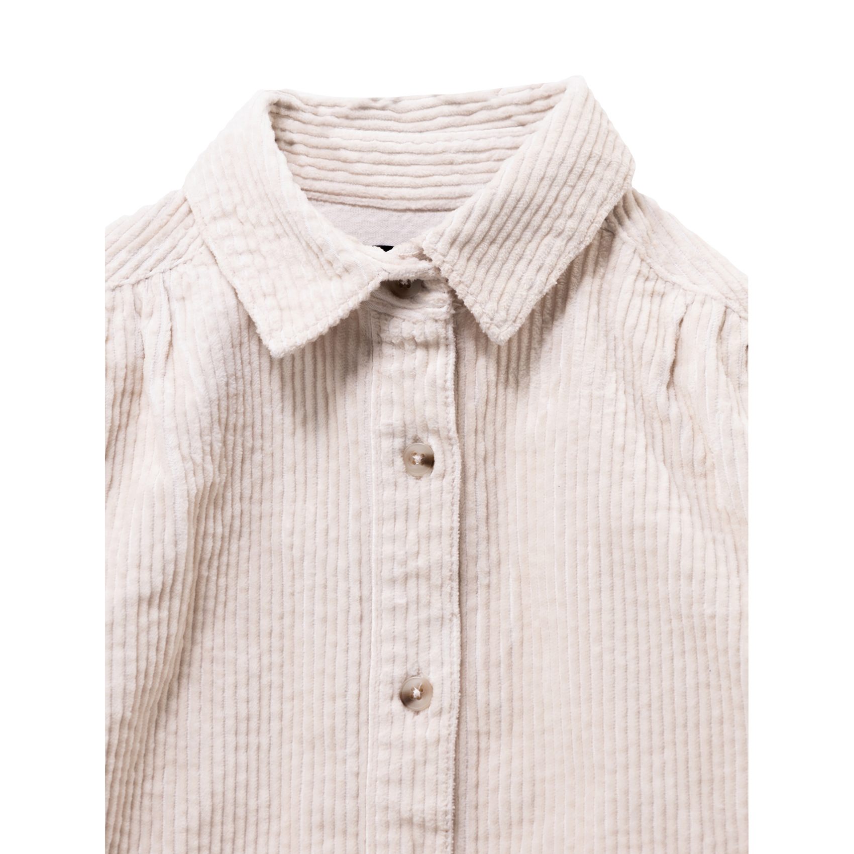 Cotton-blend overshirt with classic collar IKKS JUNIOR White