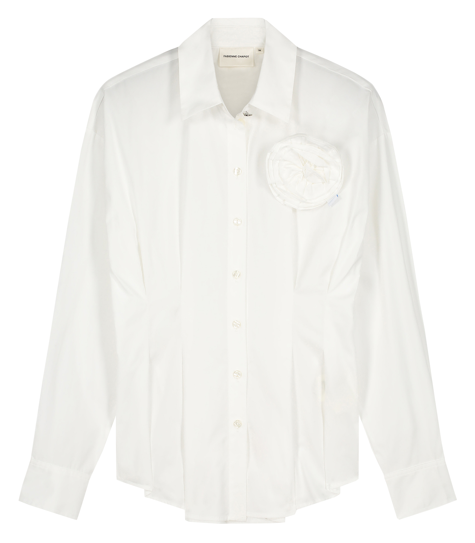 Chemise cintrée en coton FABIENNE CHAPOT Blanc