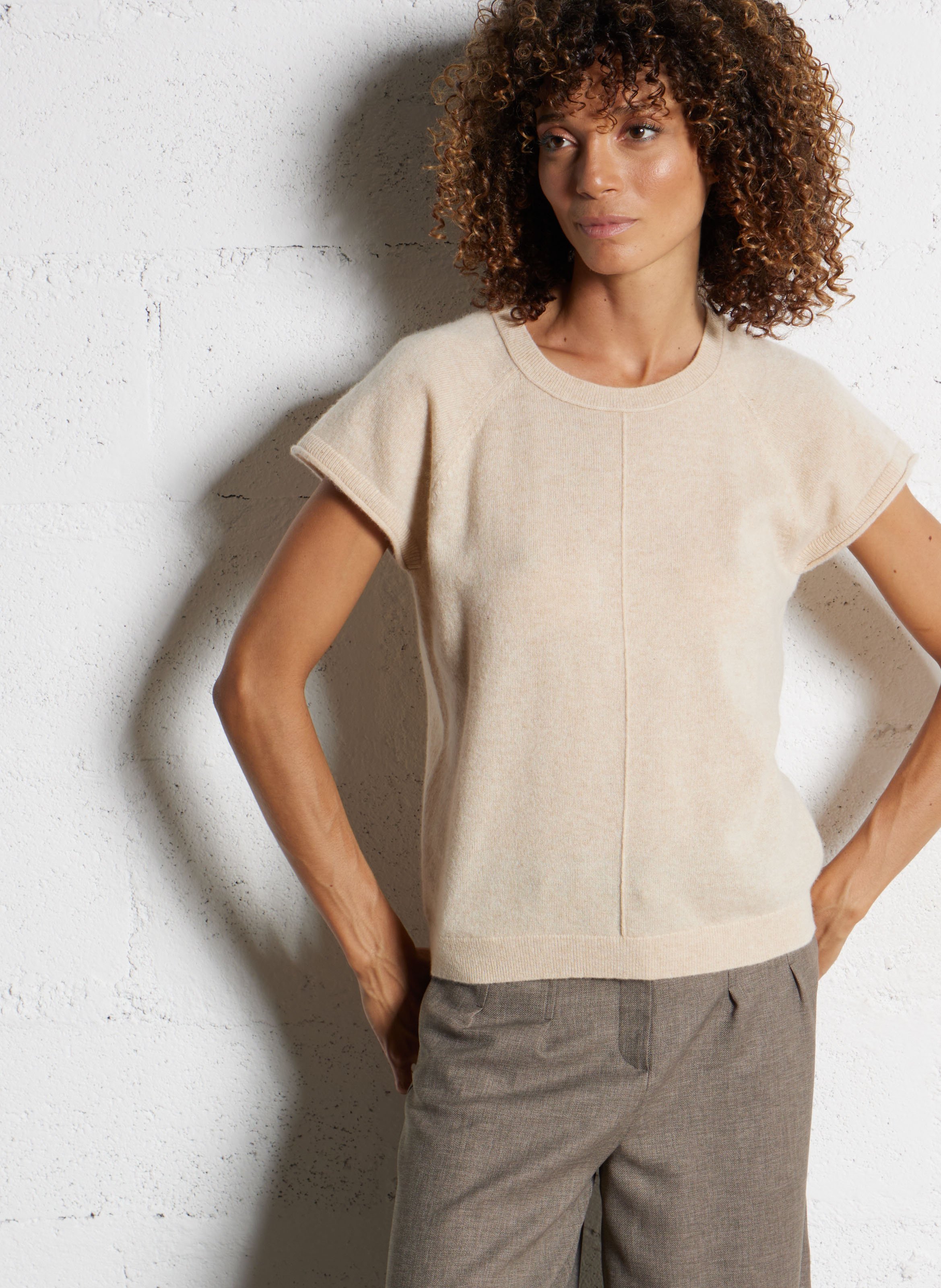 Pull oversize en cachemire MAISON 123 Blanc