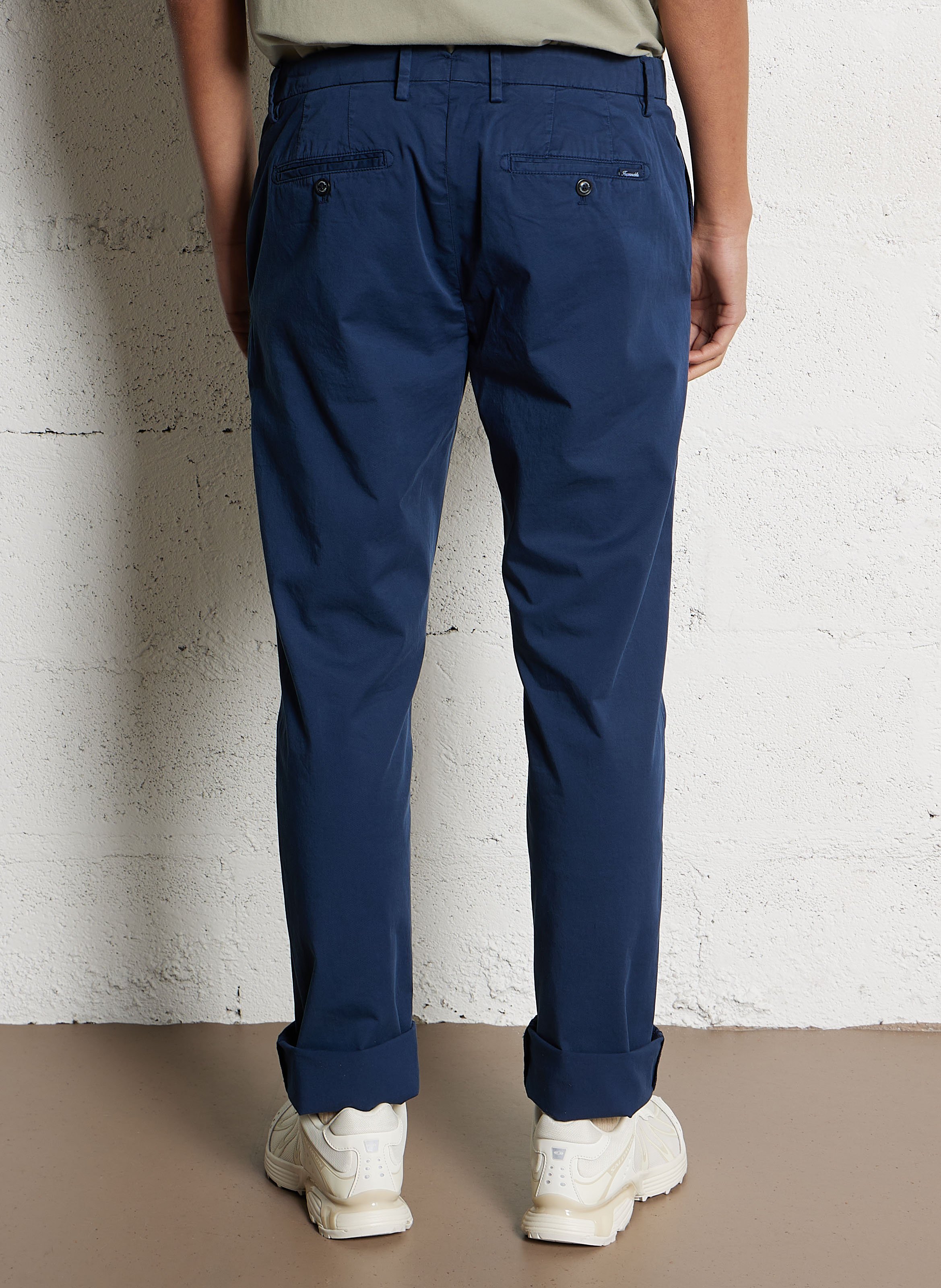 Bucket Hat aus Baumwoll-Mix FACONNABLE Blau