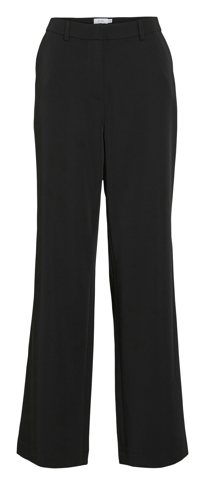 Pantalon droit taille haute VILA Noir