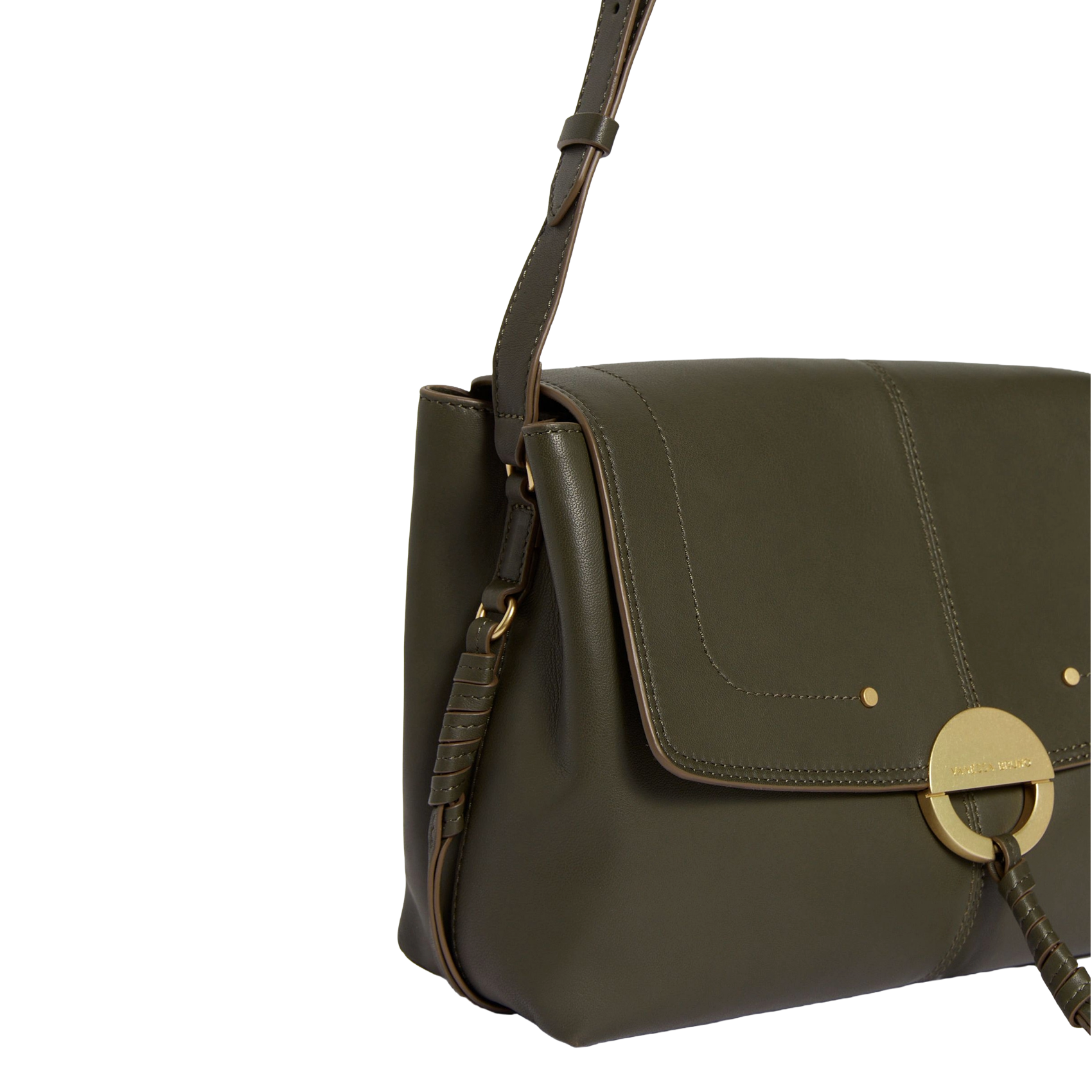 Soft leather shoulder bag VANESSA BRUNO Green