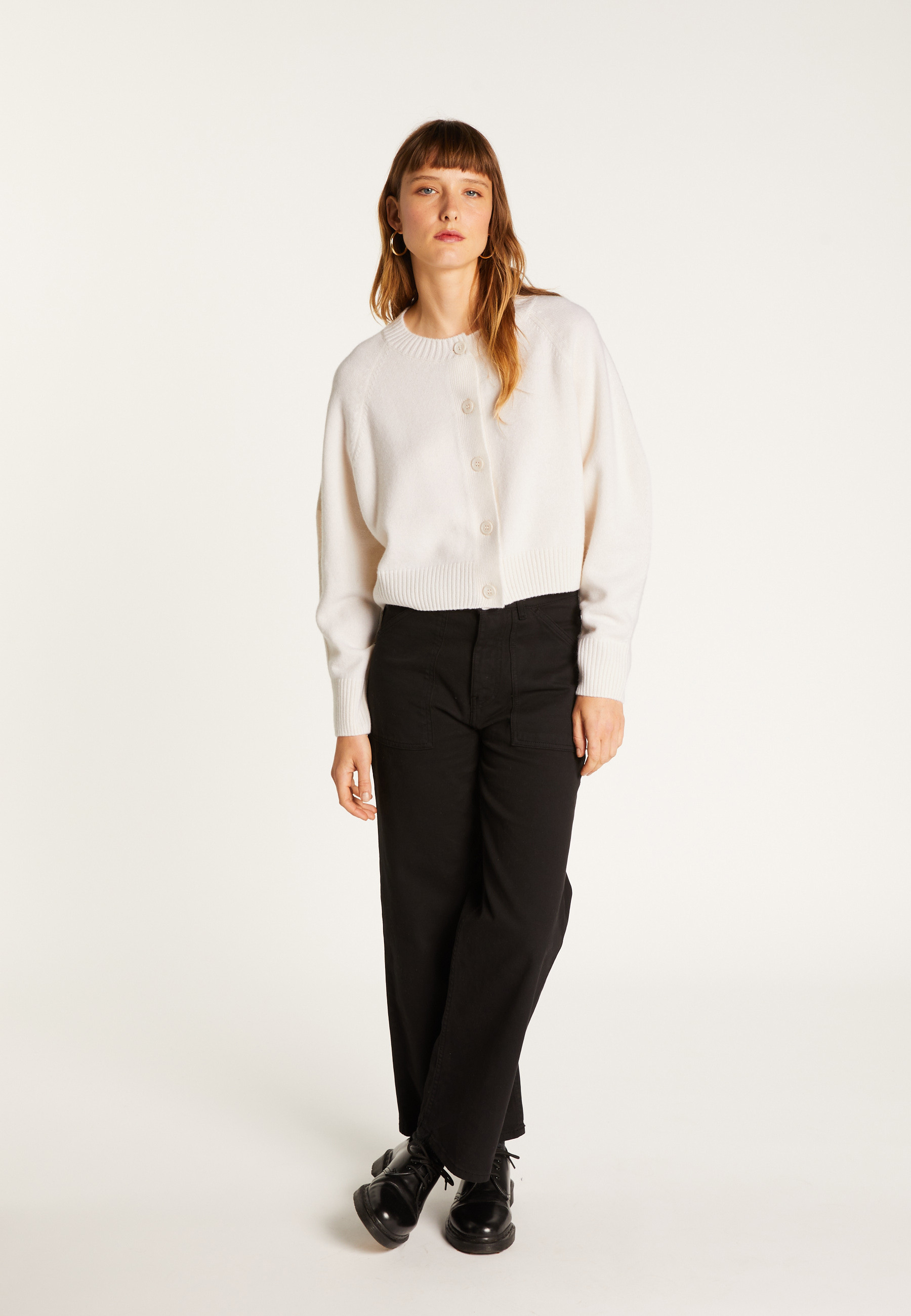 Cashmere cardigan MAISON MONTAGUT White