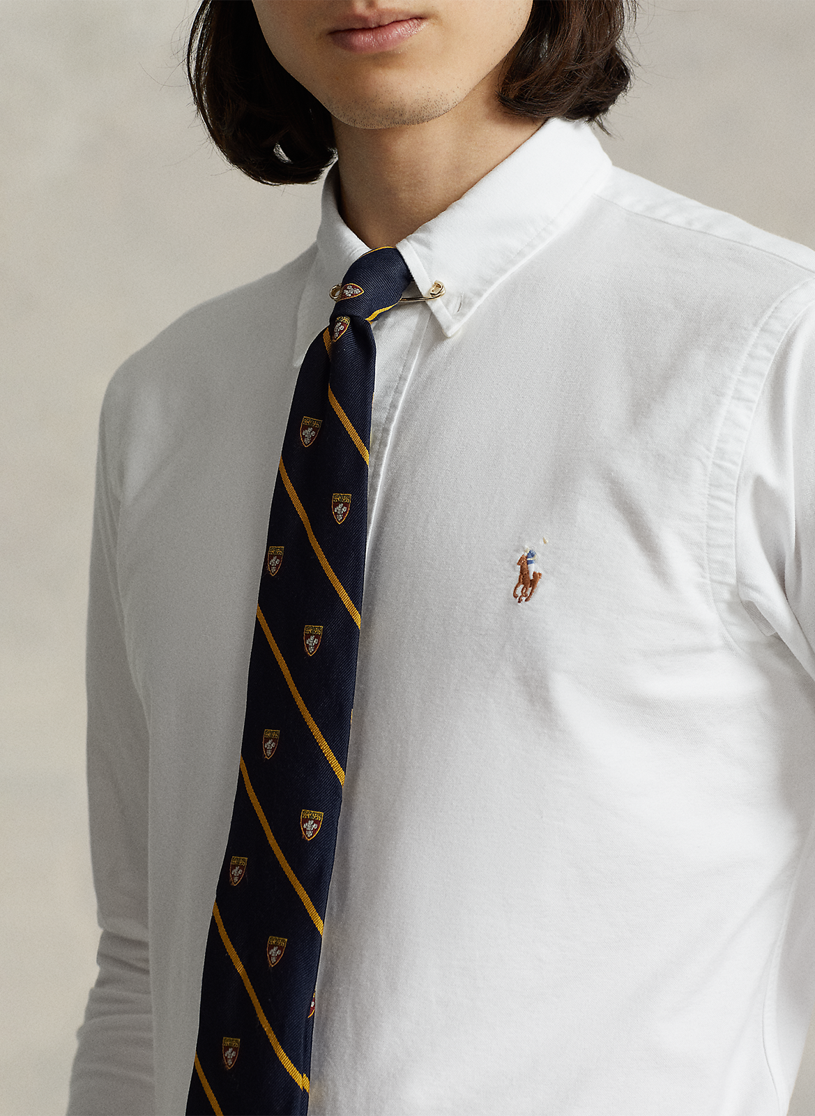 Baumwollhemd mit Button-down-Kragen, Regular Fit POLO RALPH LAUREN Weiss