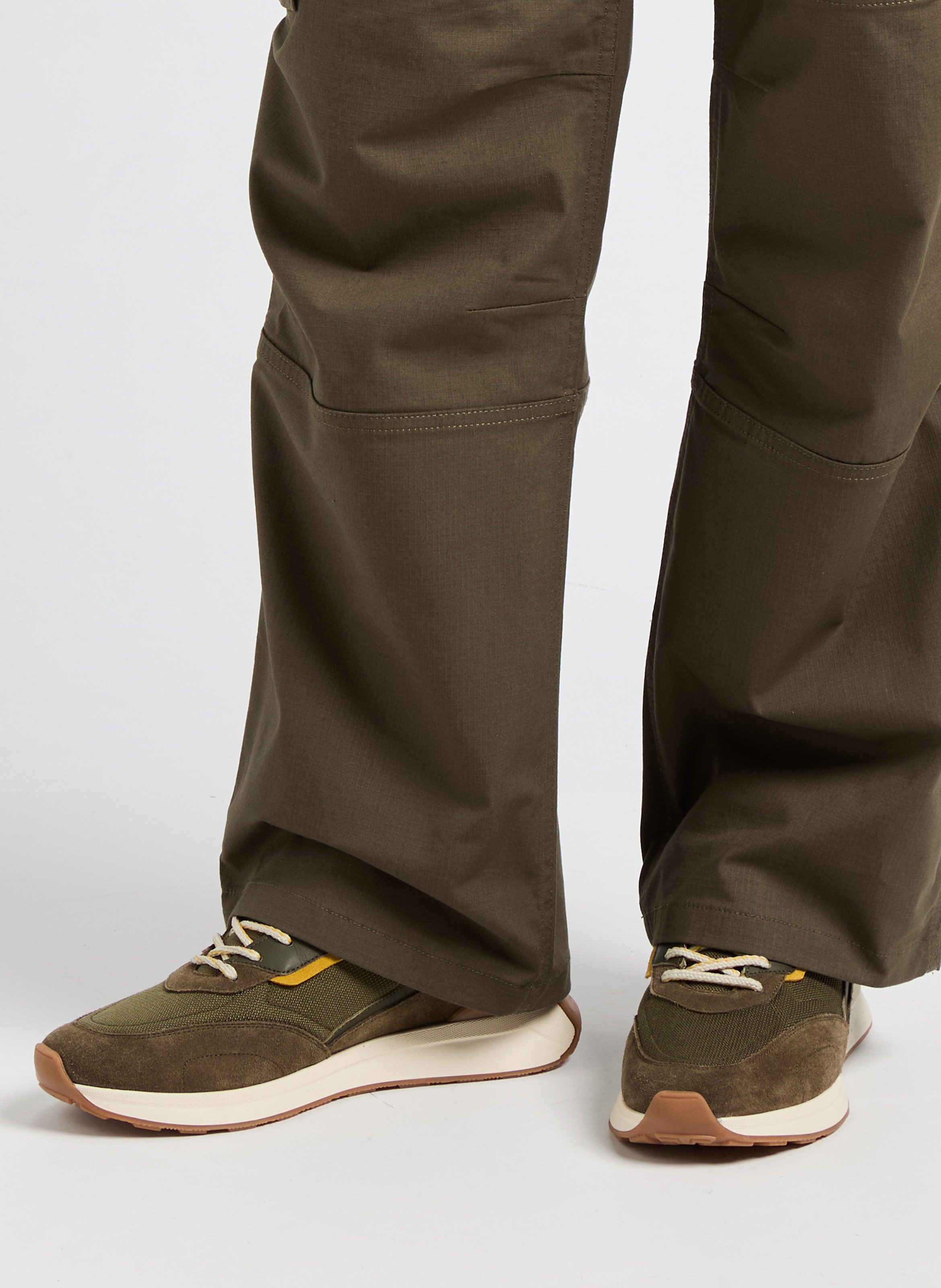 Low-top dual-material sneakers SAISON 1865 Multicolored