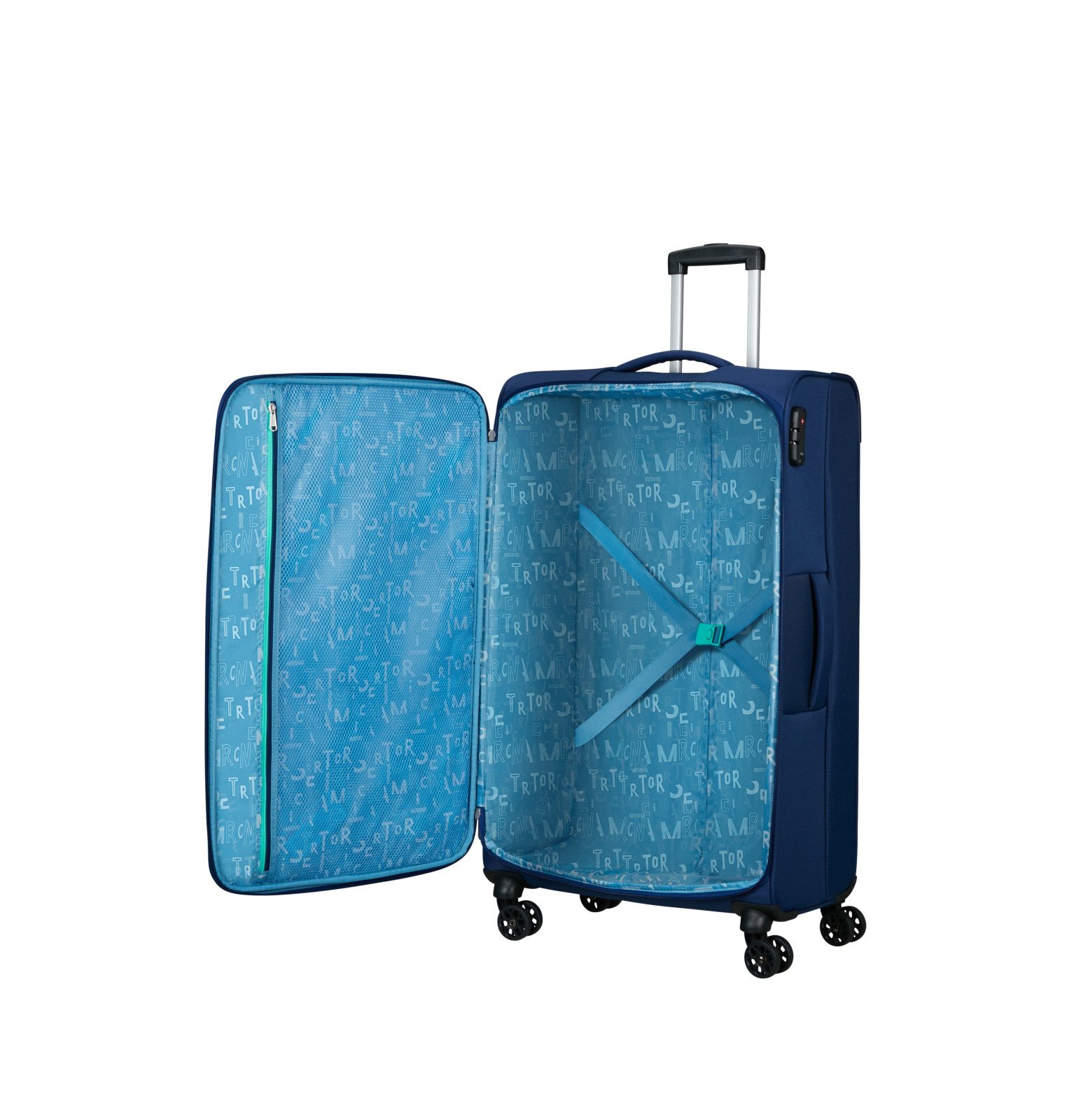 Sea Seeker 4-Wheel Suitcase Size L Blue