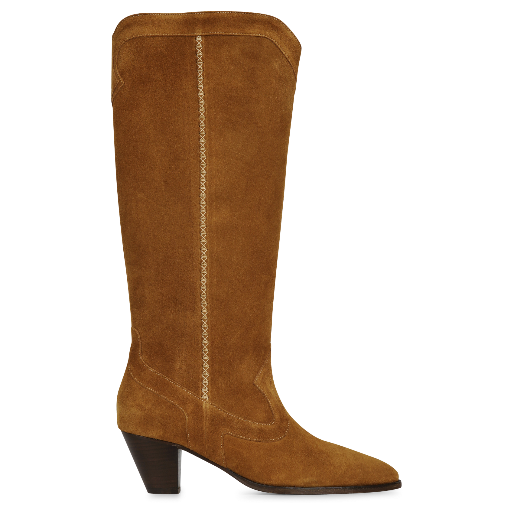 Bottes en cuir velours SOCQUE PARIS Beige